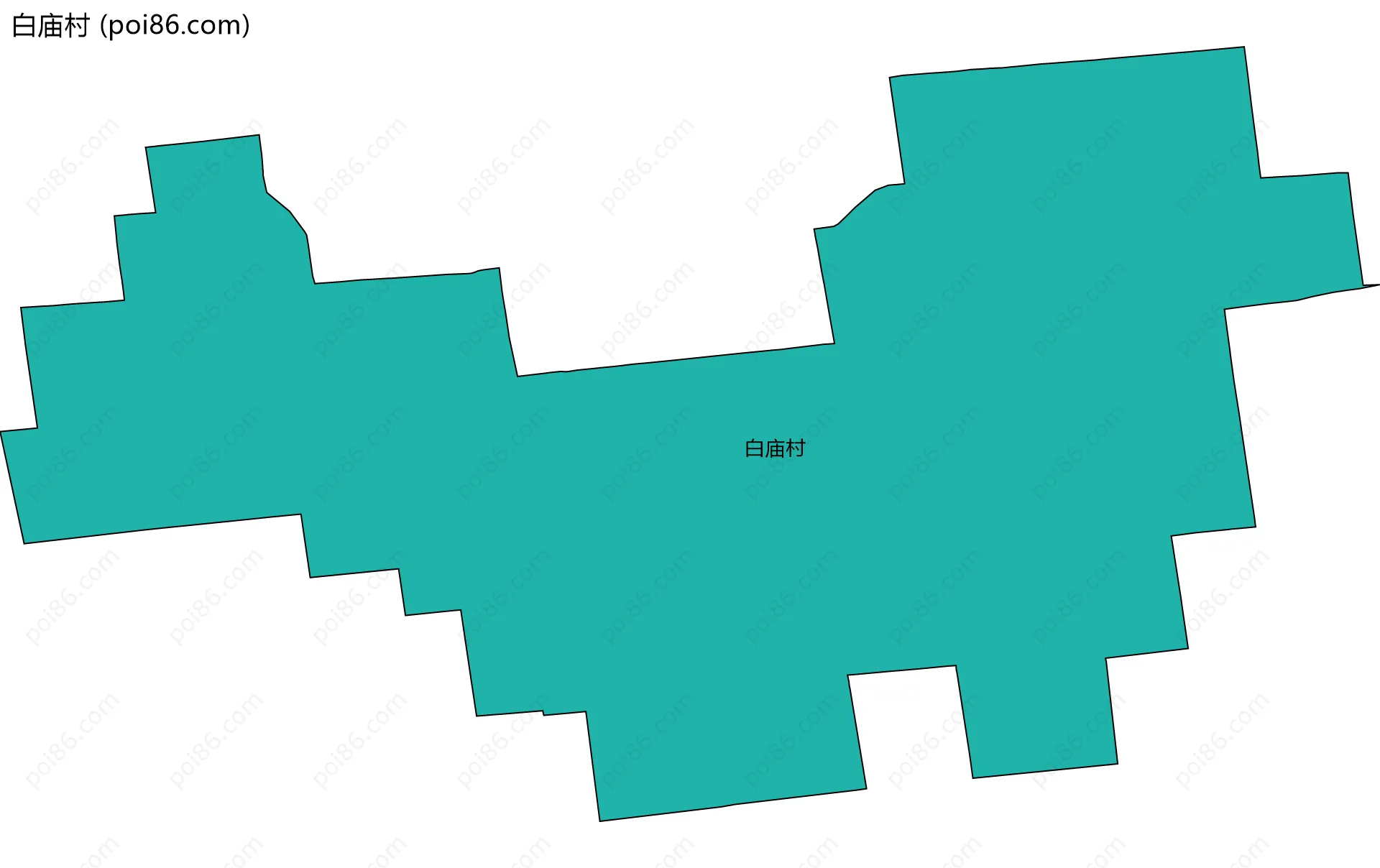 白庙村边界地图