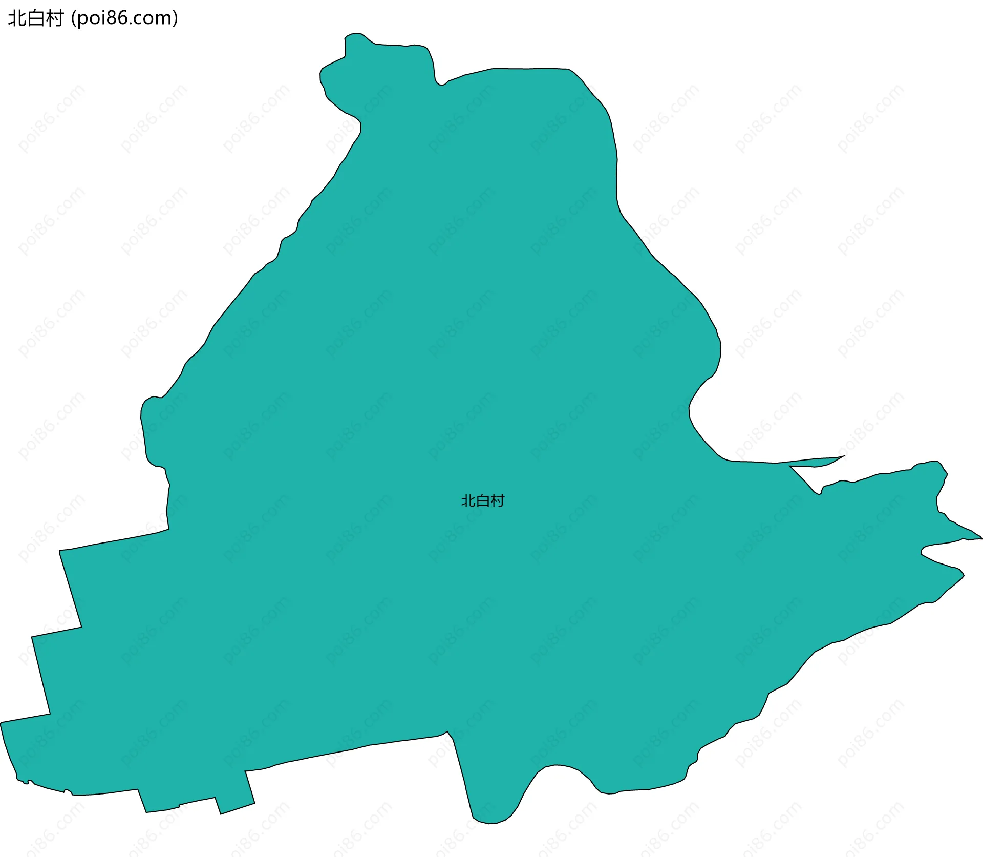 北白村边界地图