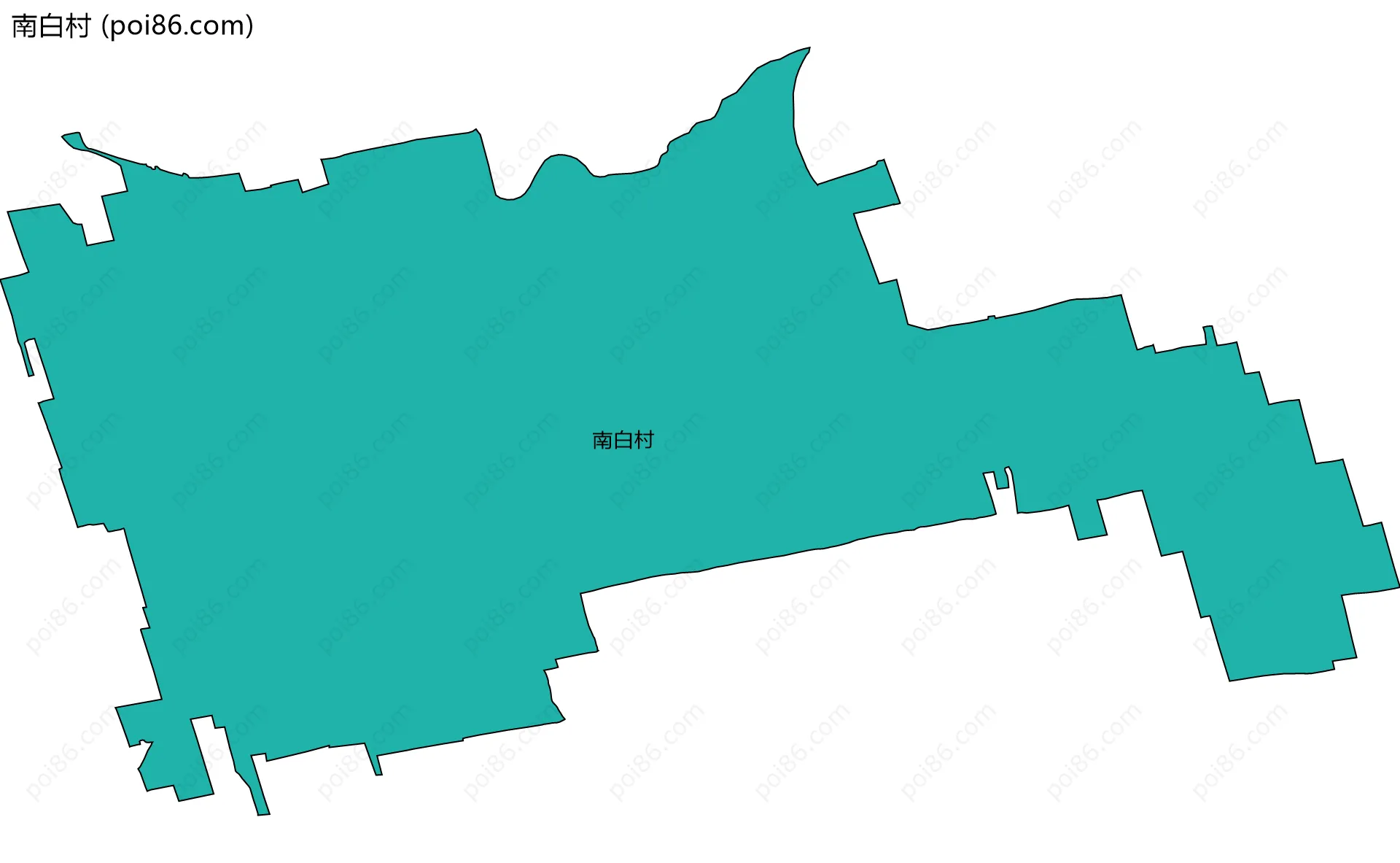 南白村边界地图