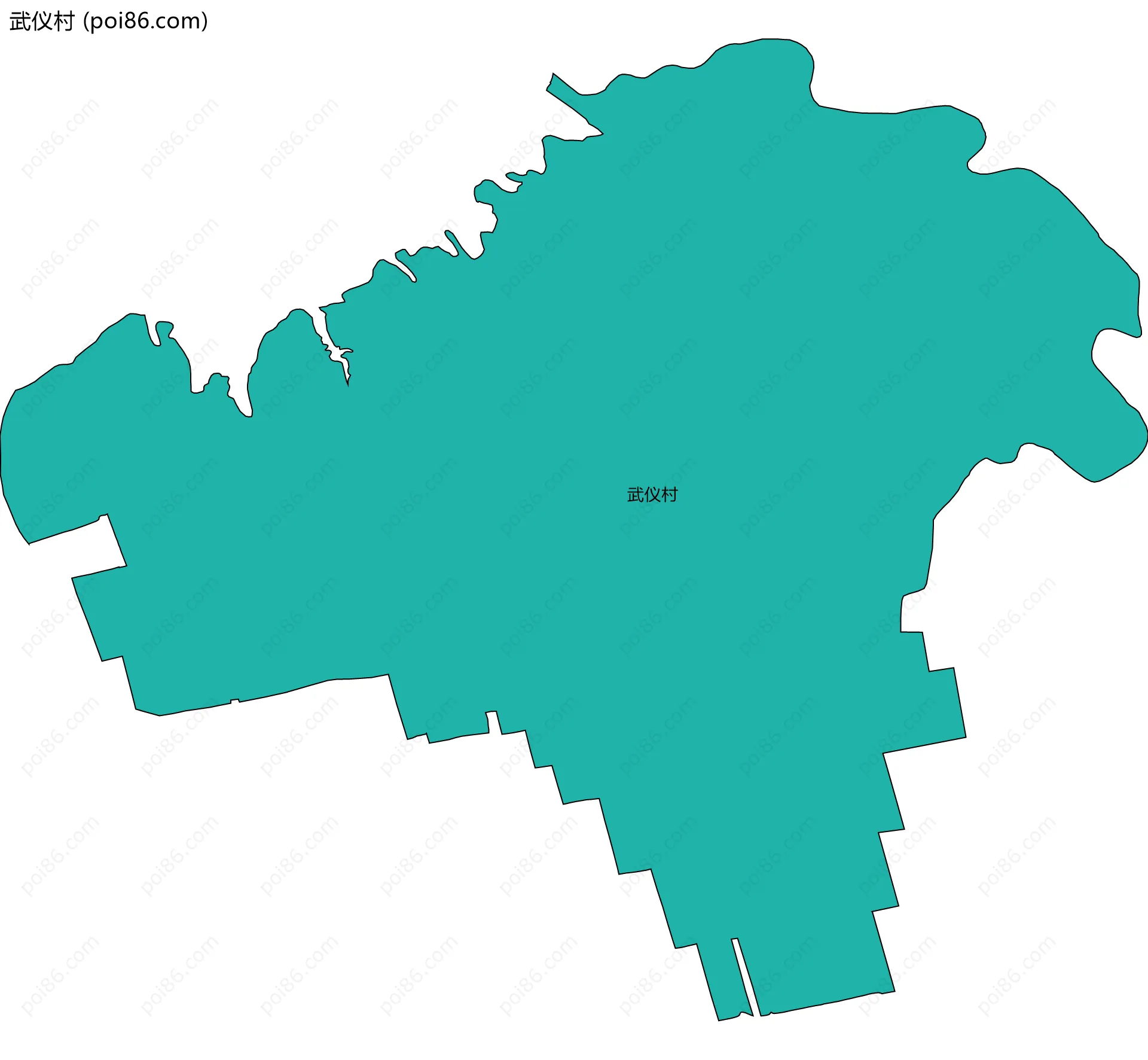 武仪村边界地图