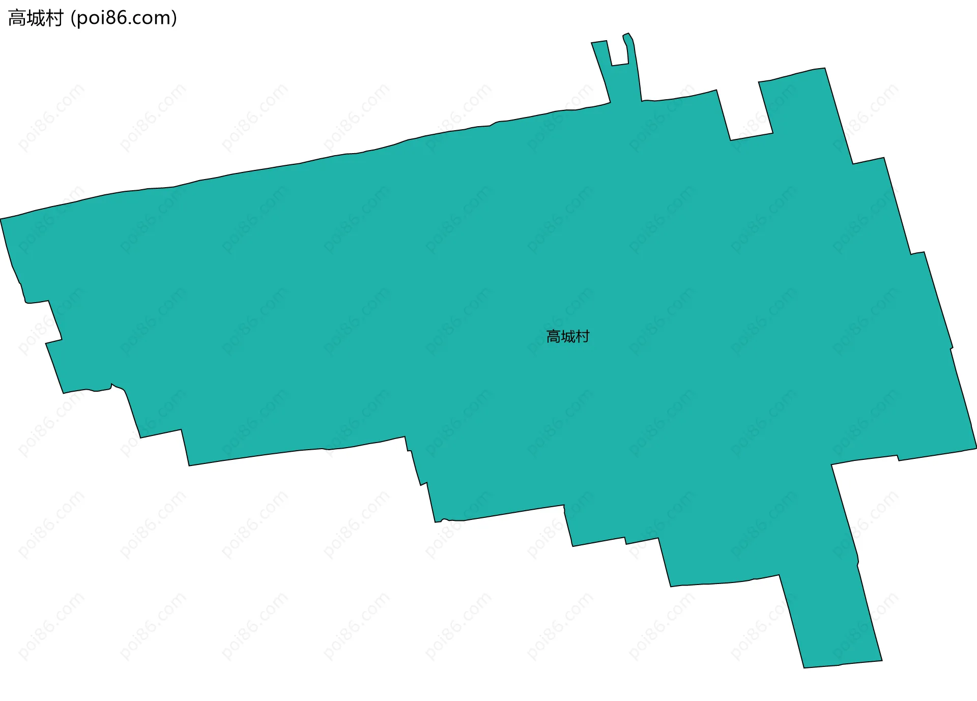 高城村边界地图