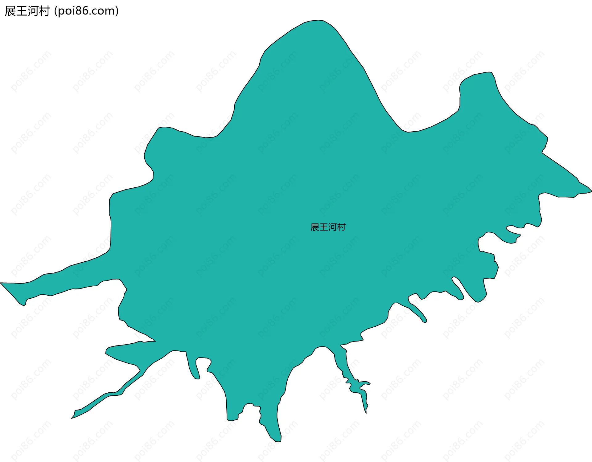 展王河村边界地图