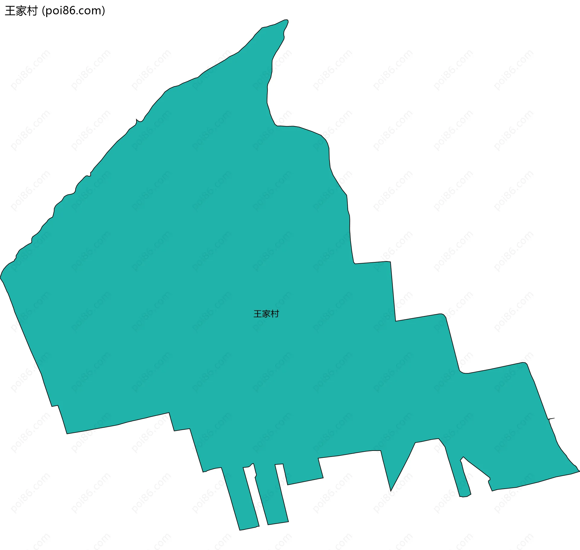 王家村边界地图