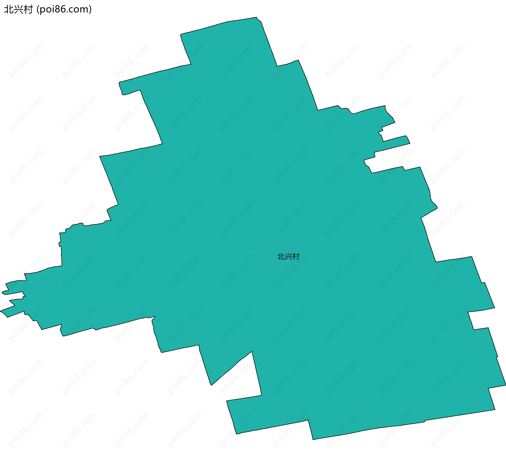 北兴村边界地图