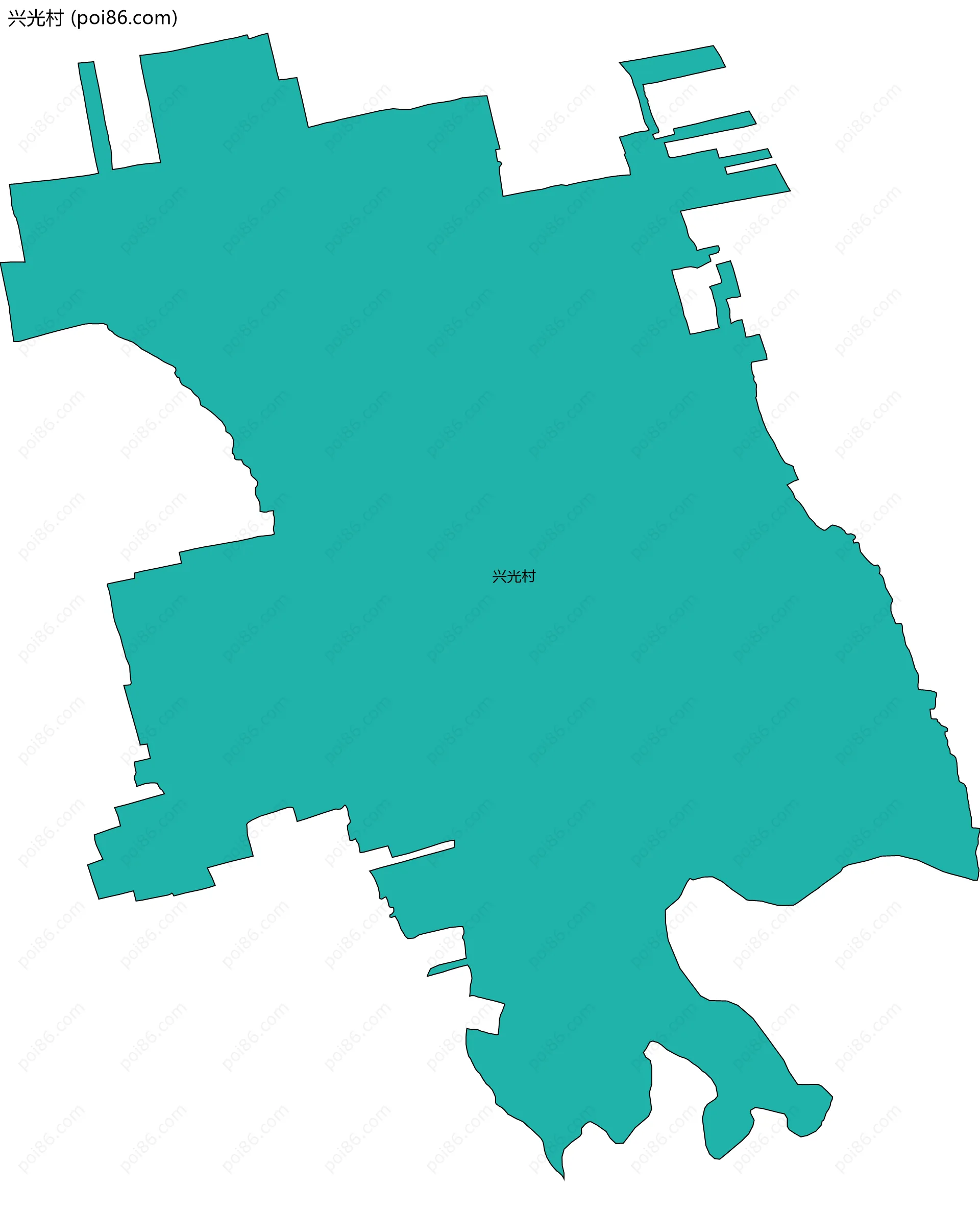 兴光村边界地图