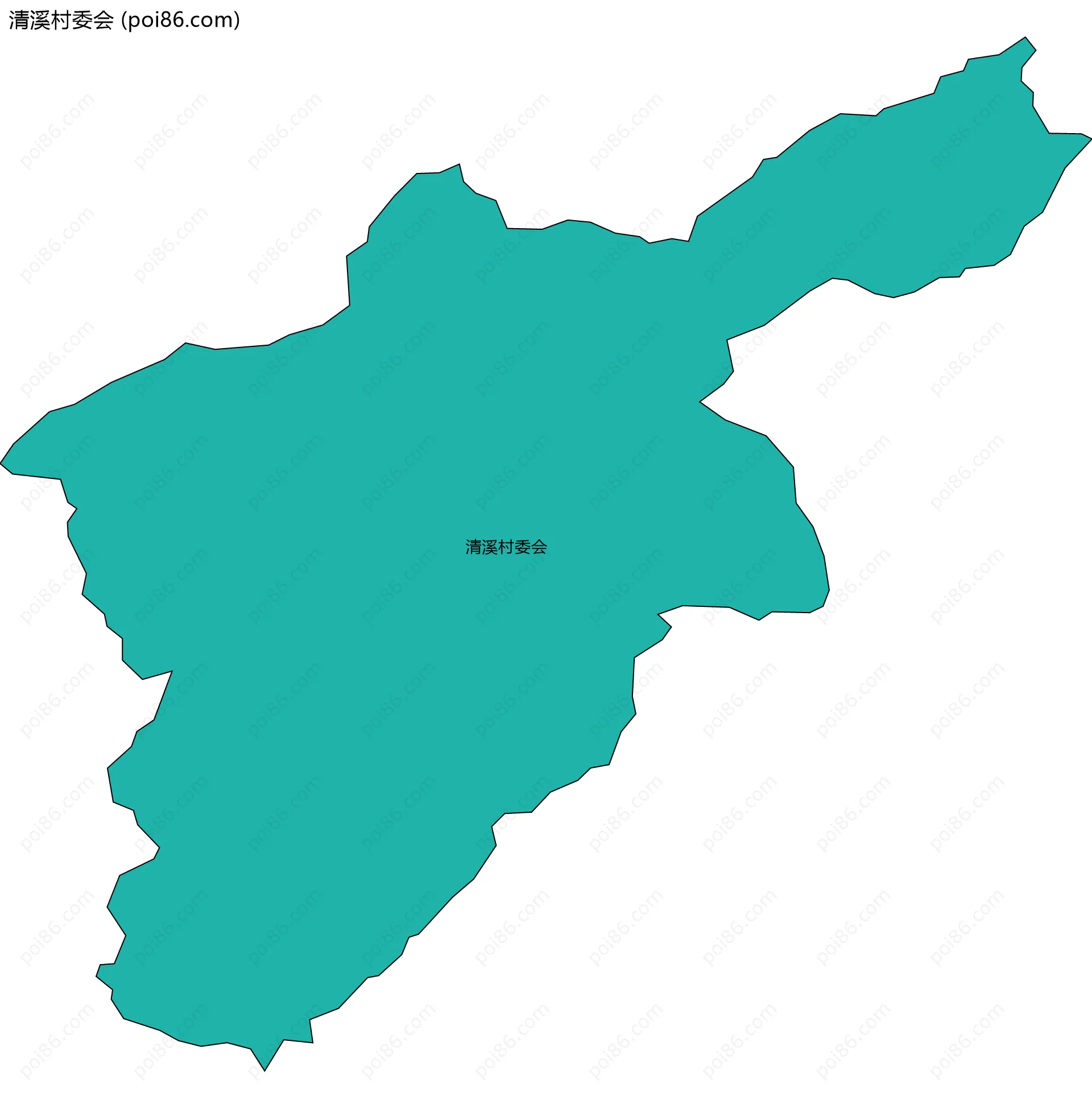 清溪村委会边界地图