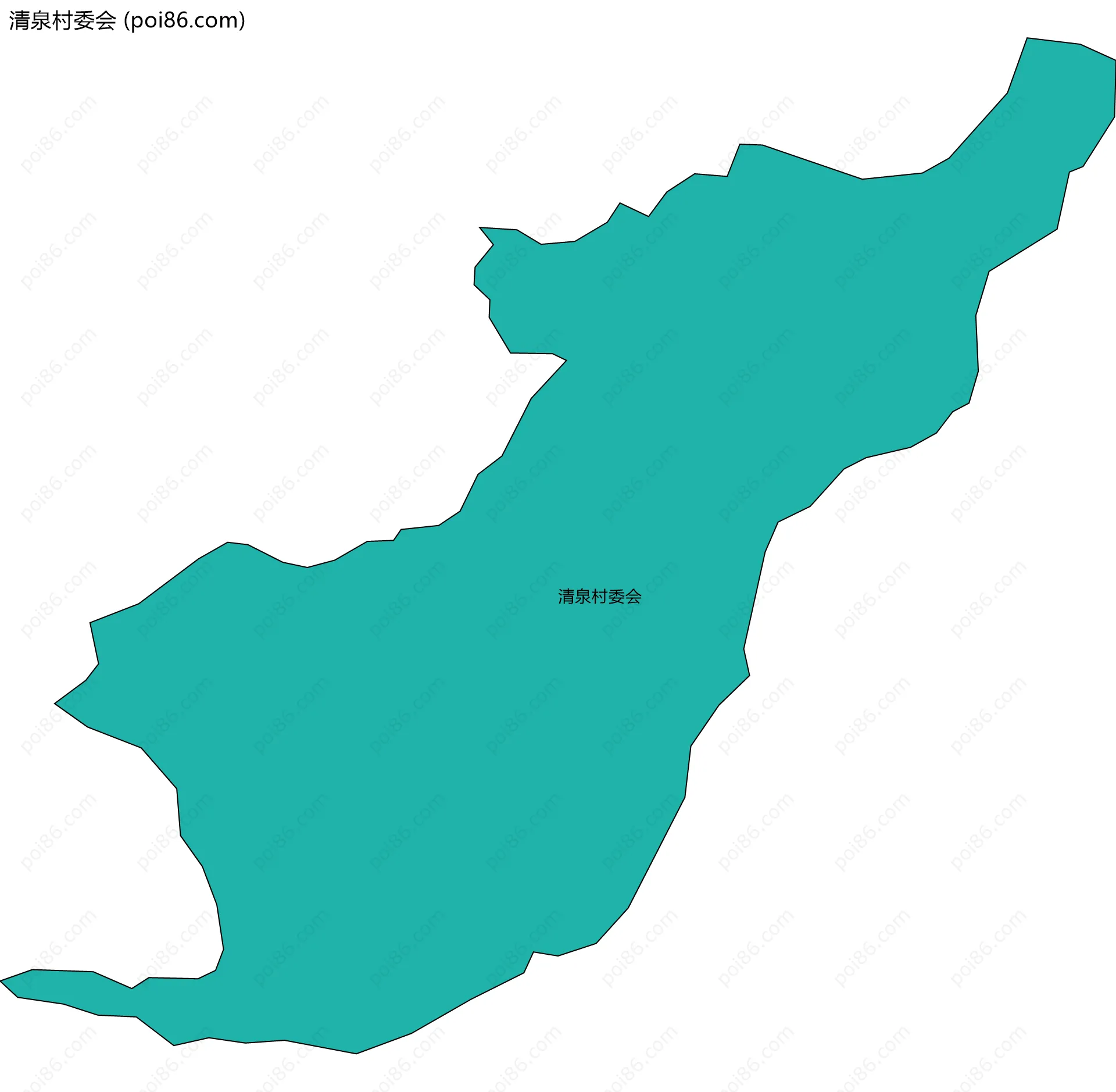 清泉村委会边界地图