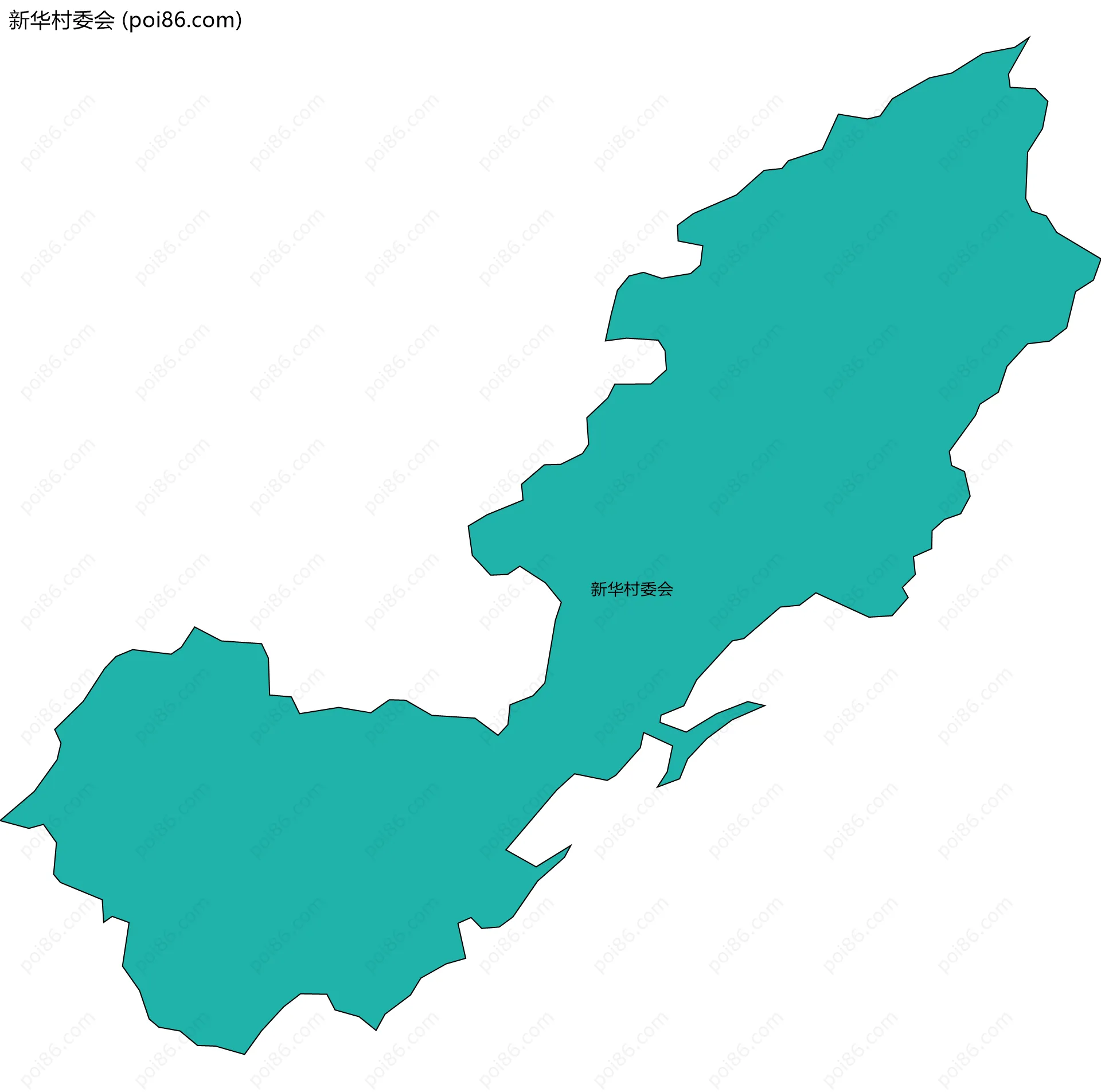 新华村委会边界地图