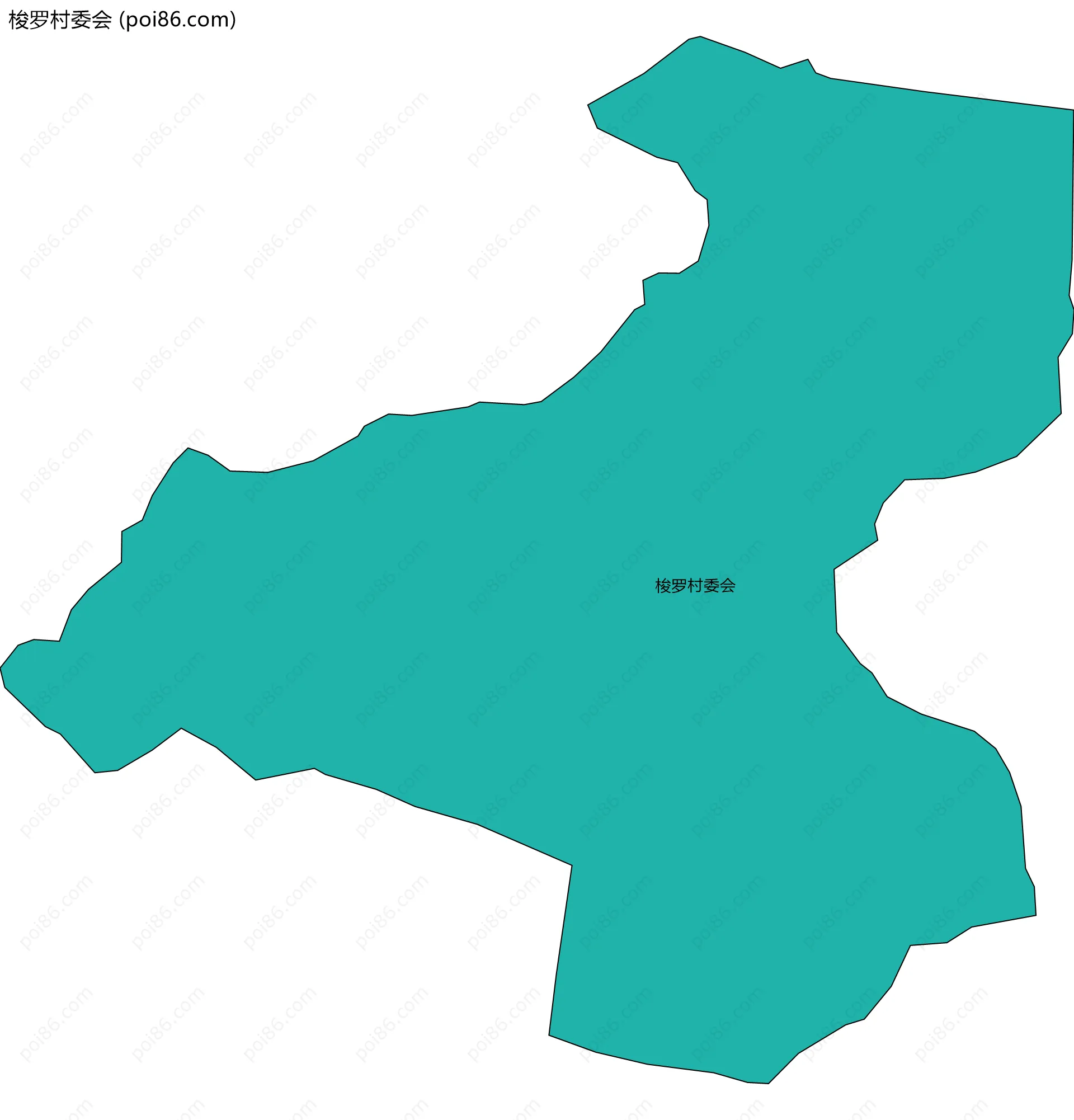 梭罗村委会边界地图