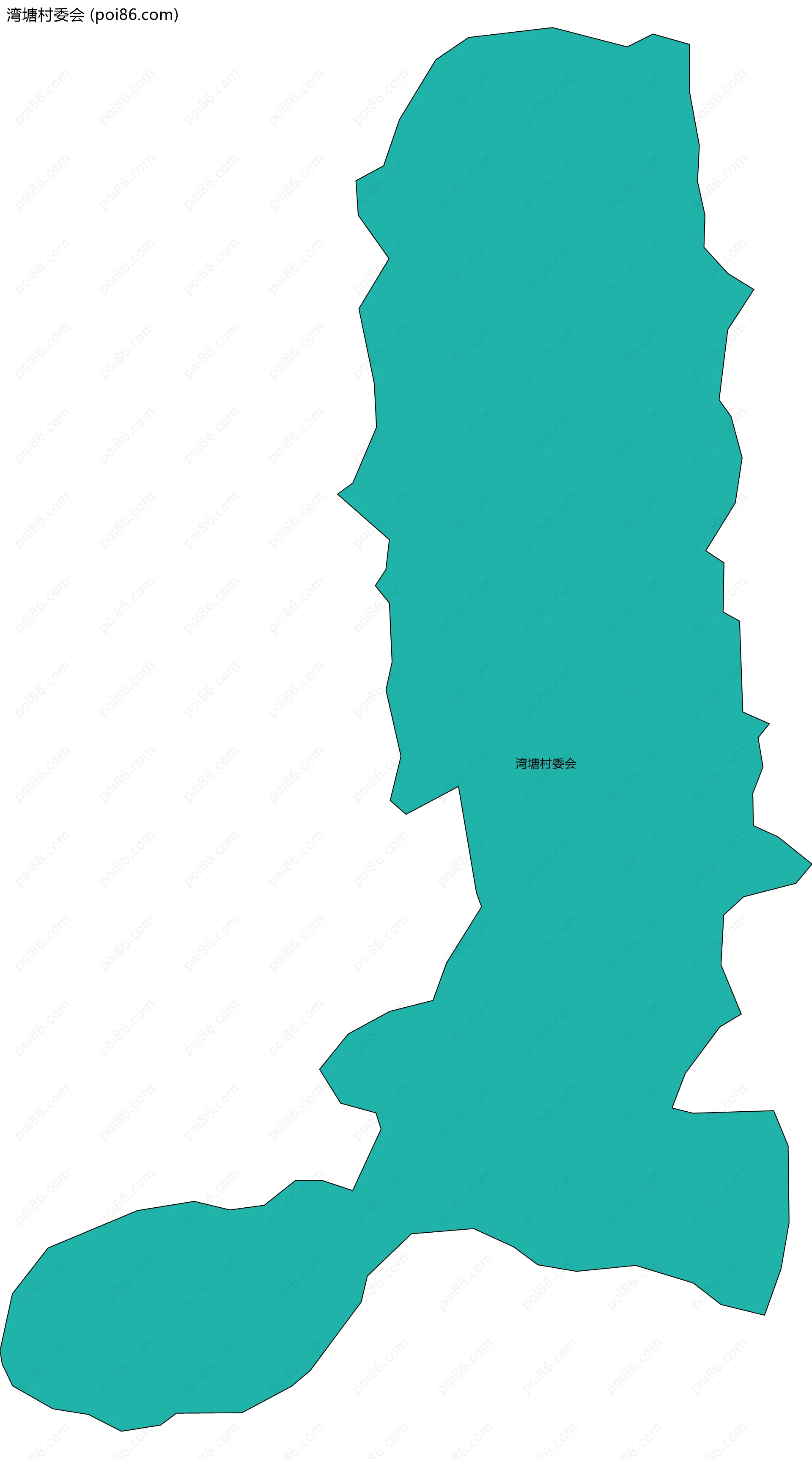 湾塘村委会边界地图