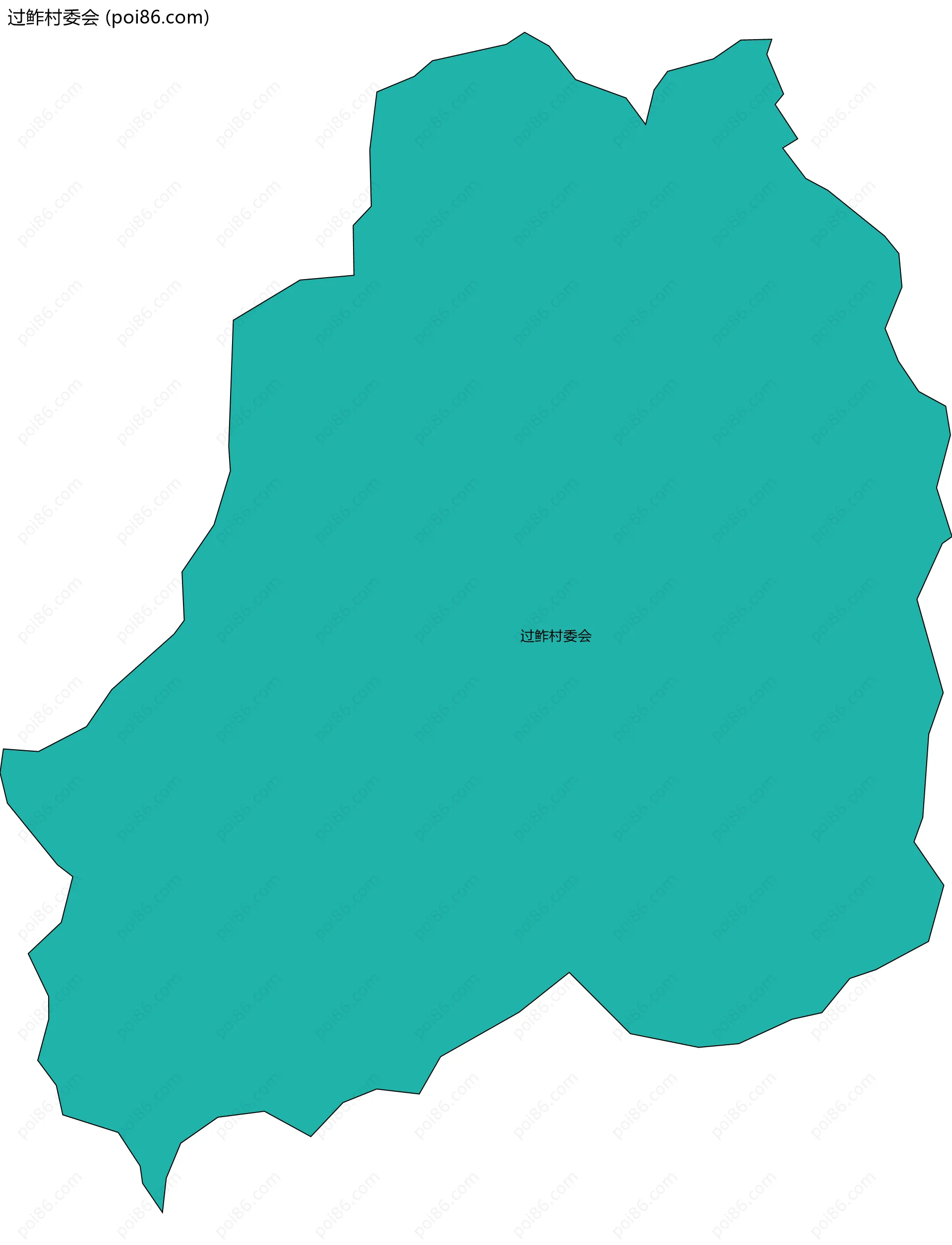 过鲊村委会边界地图