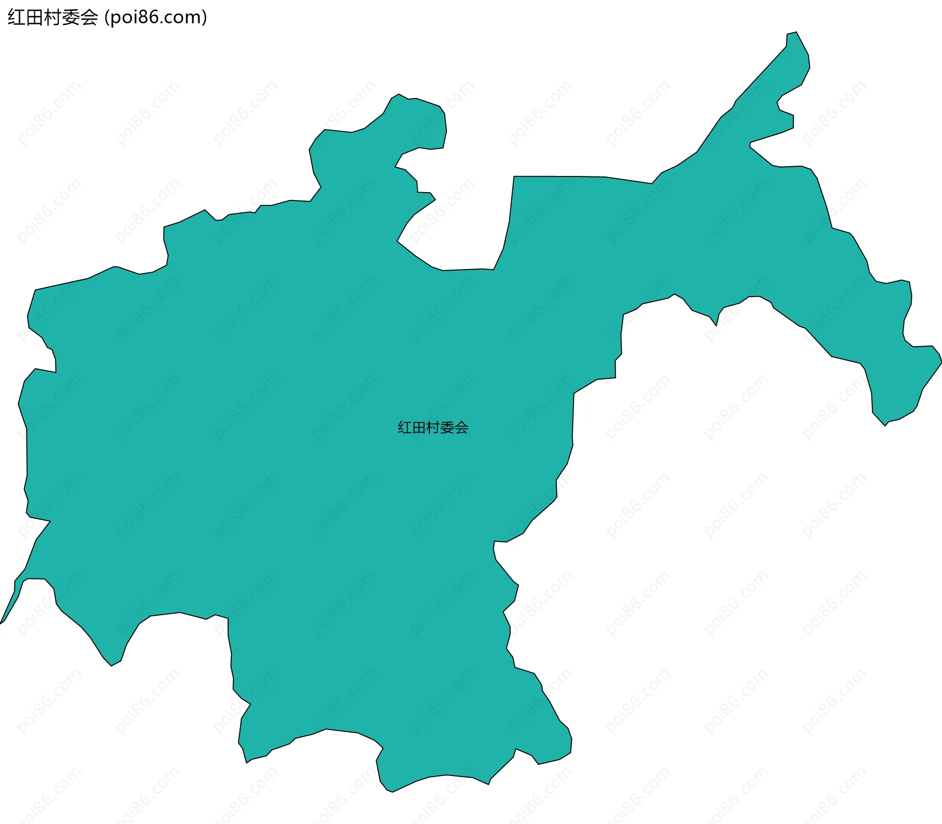 红田村委会边界地图