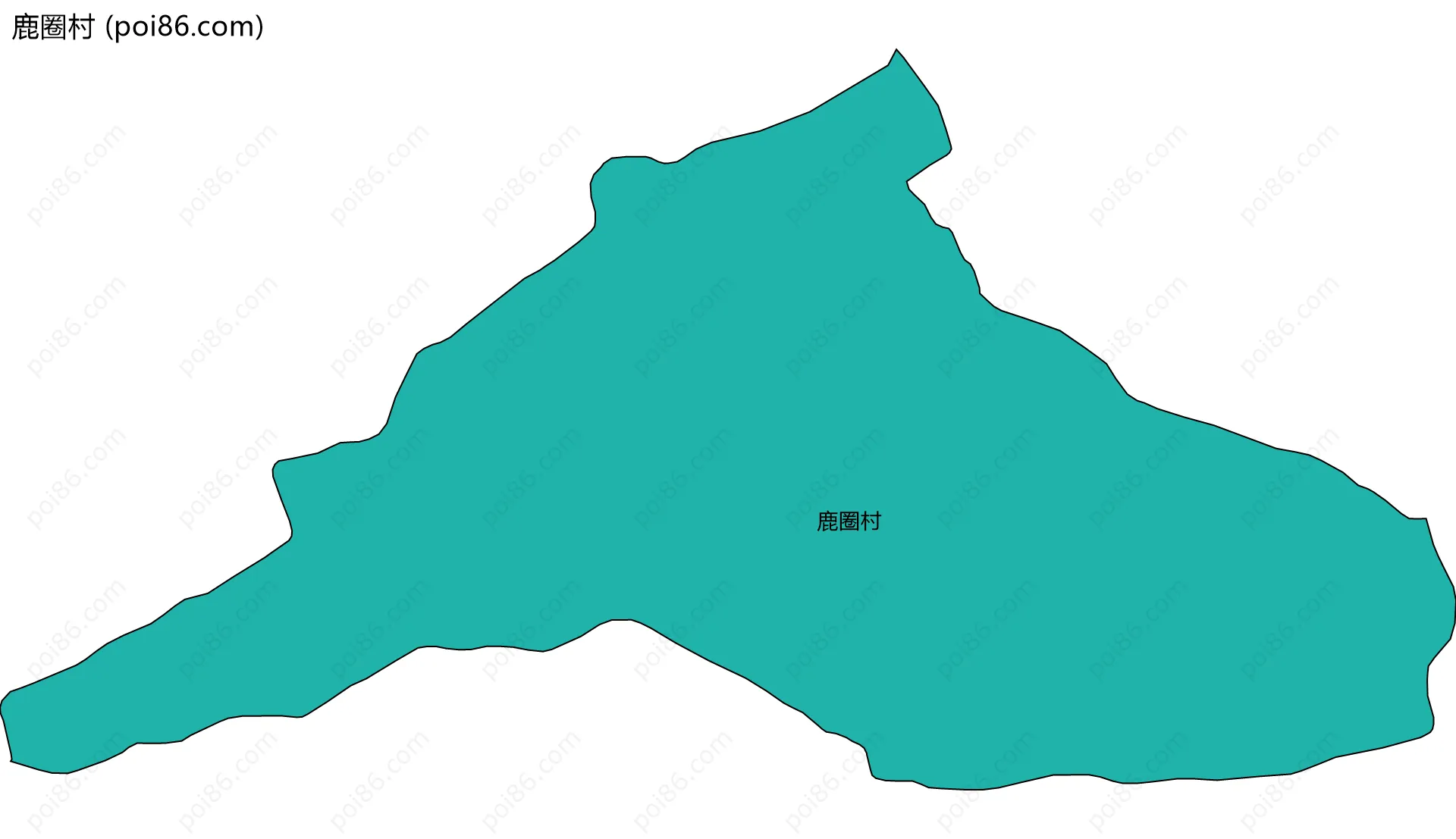 鹿圈村边界地图