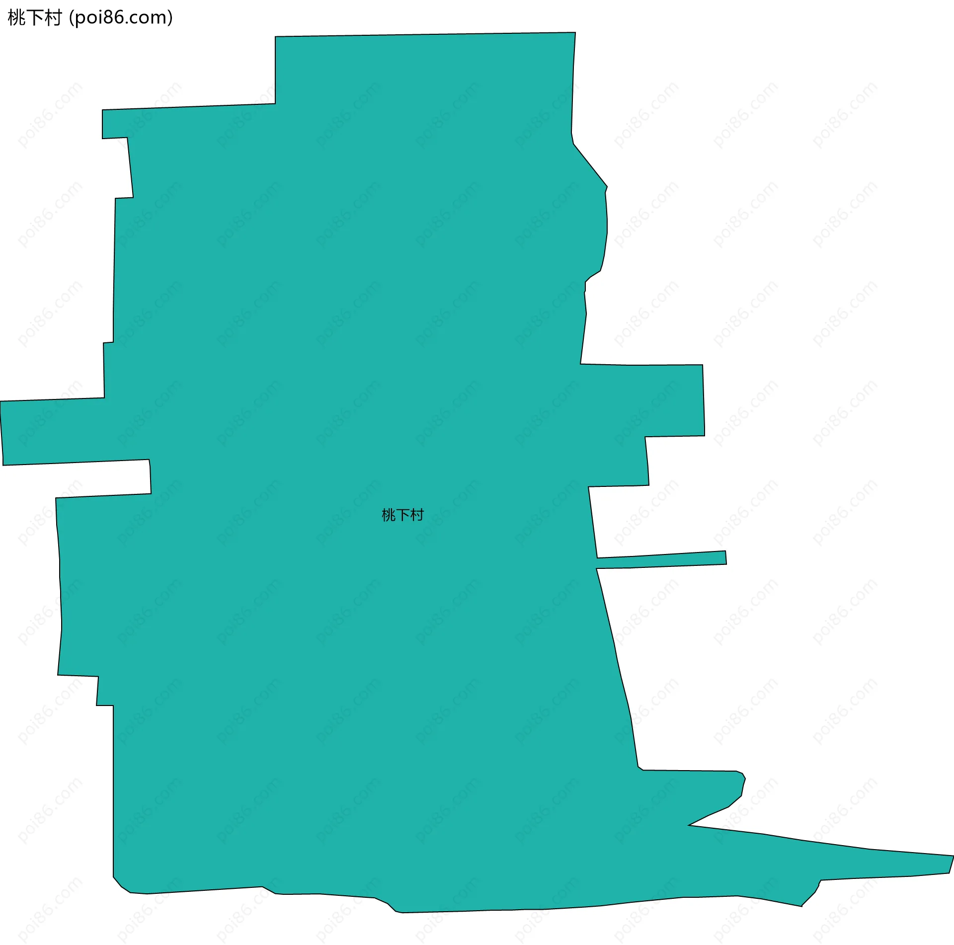桃下村边界地图