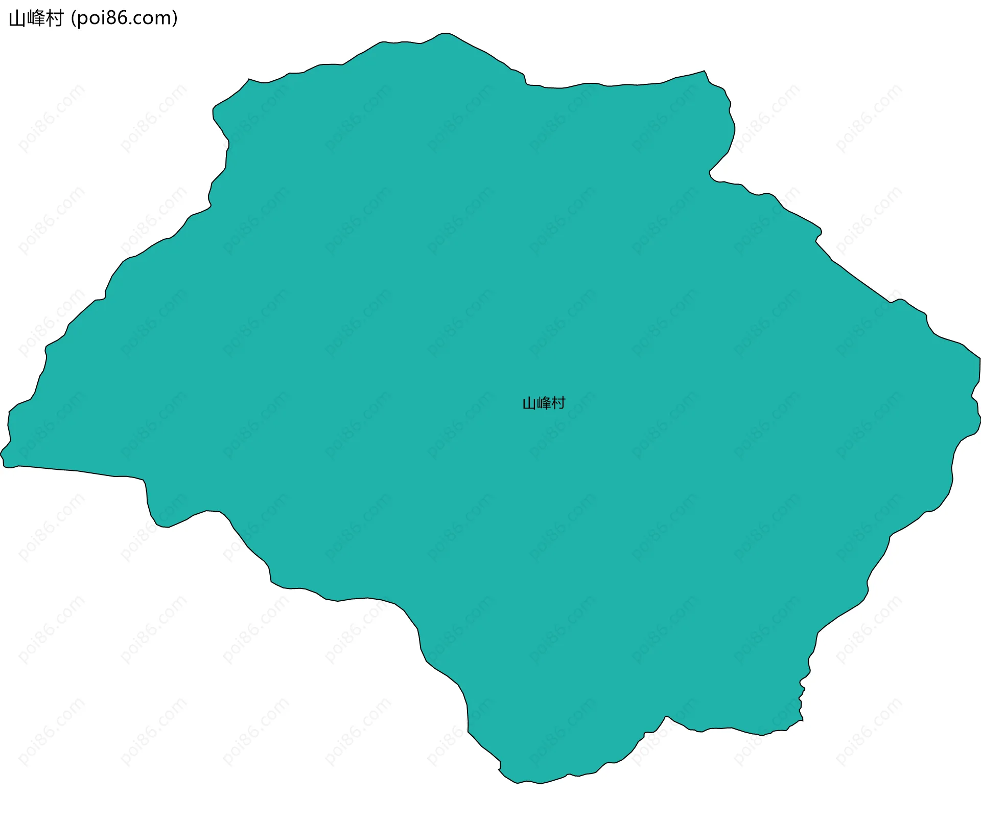 山峰村边界地图