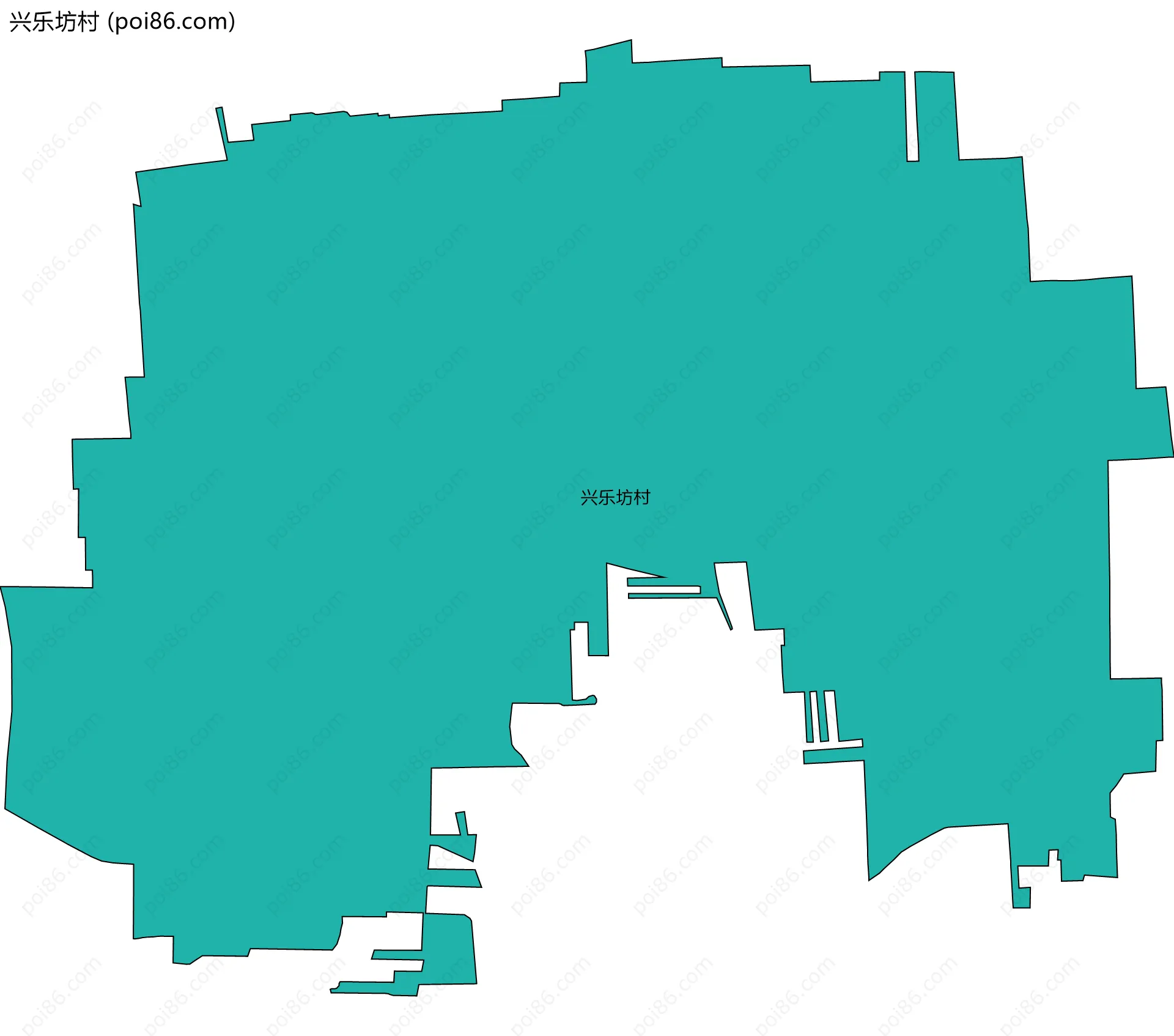 兴乐坊村边界地图