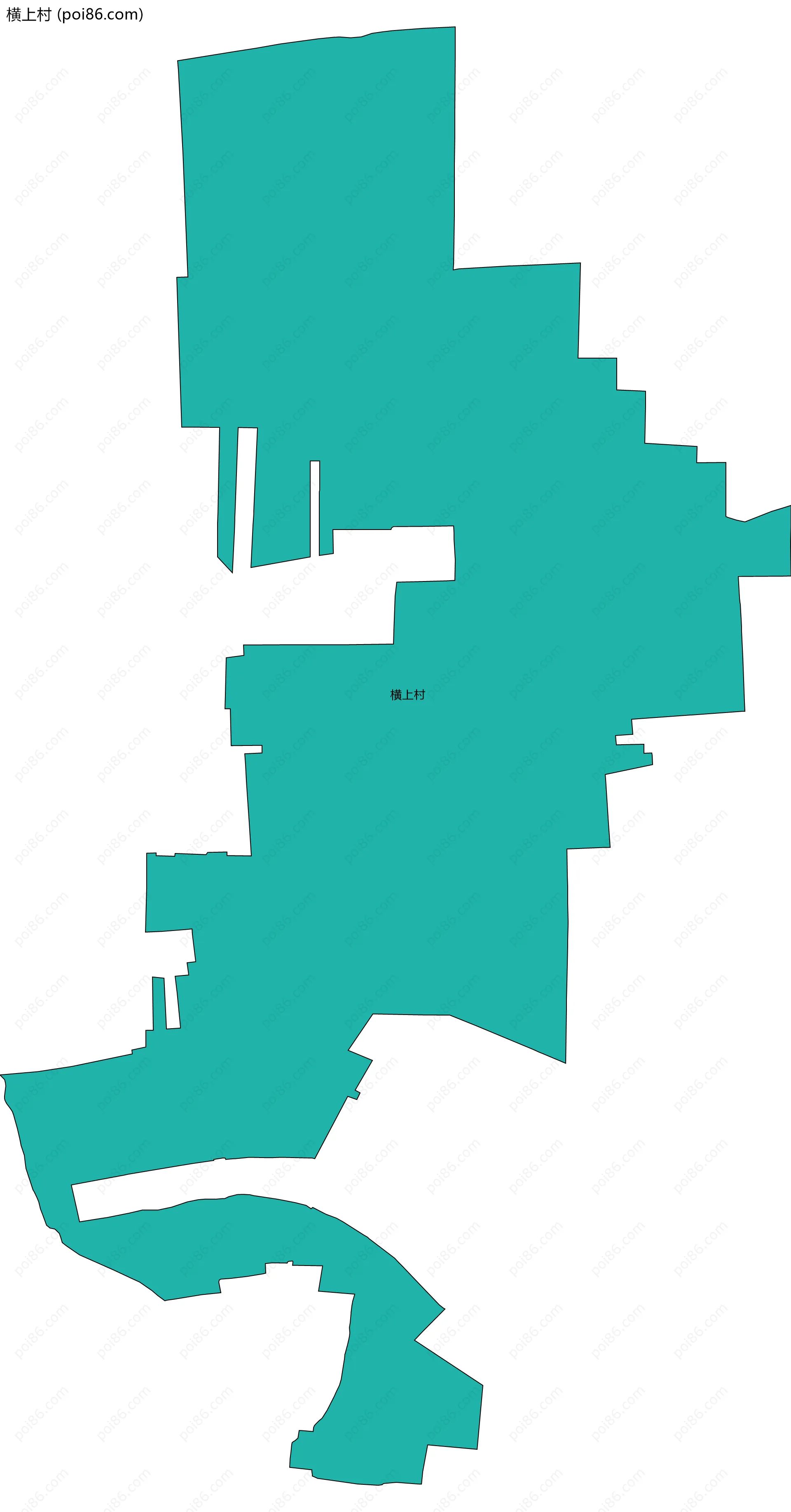 横上村边界地图