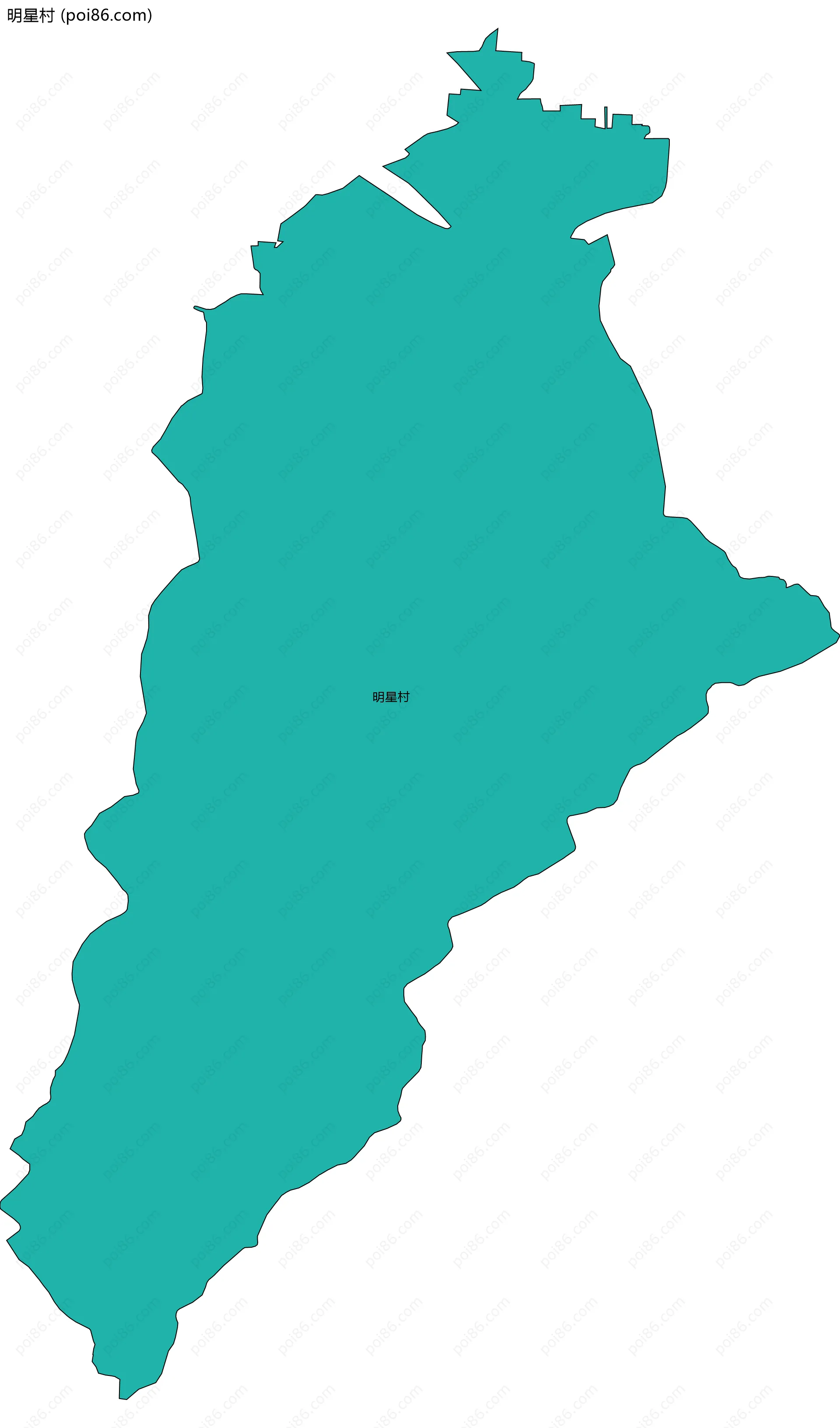 明星村边界地图