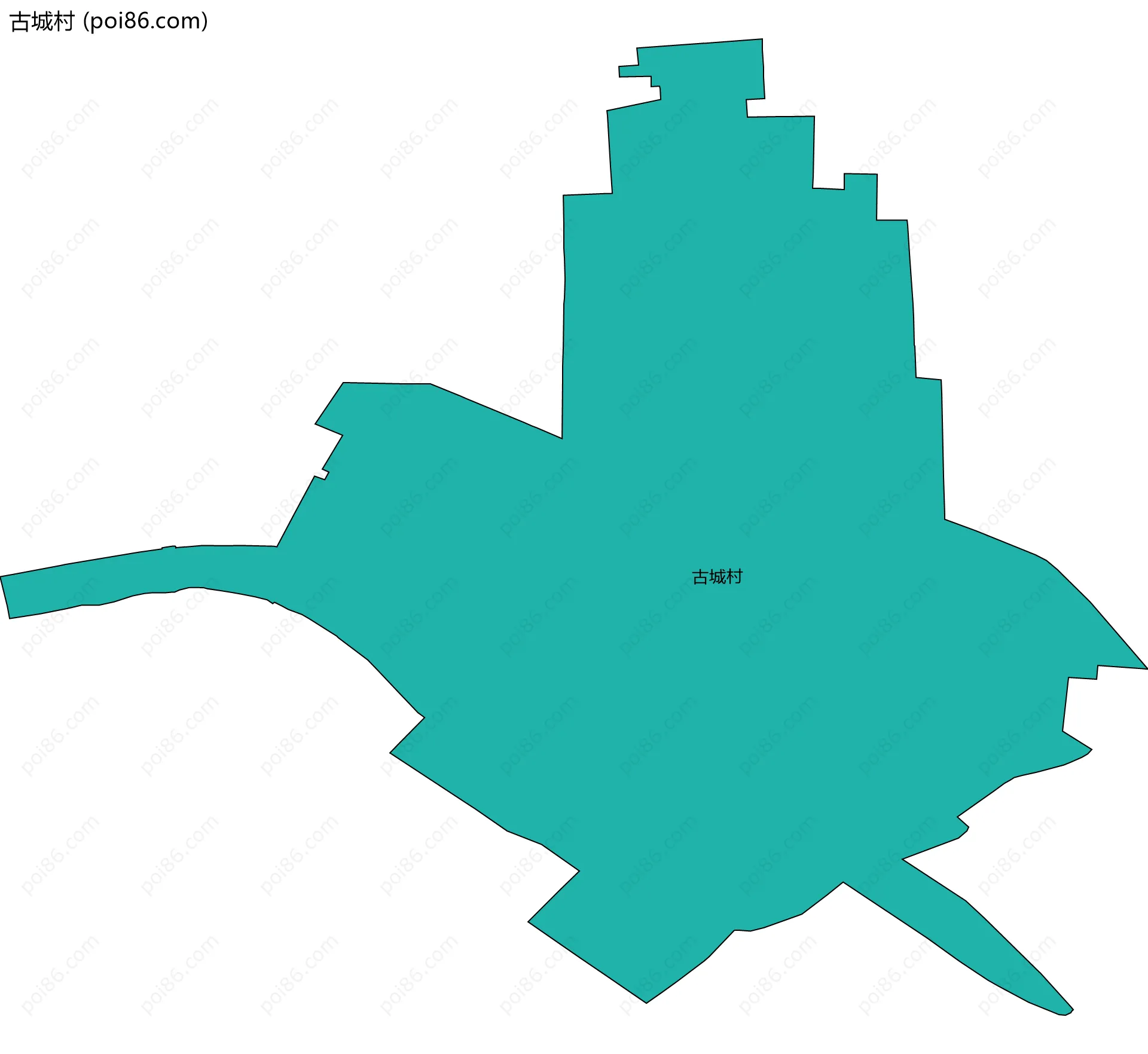 古城村边界地图