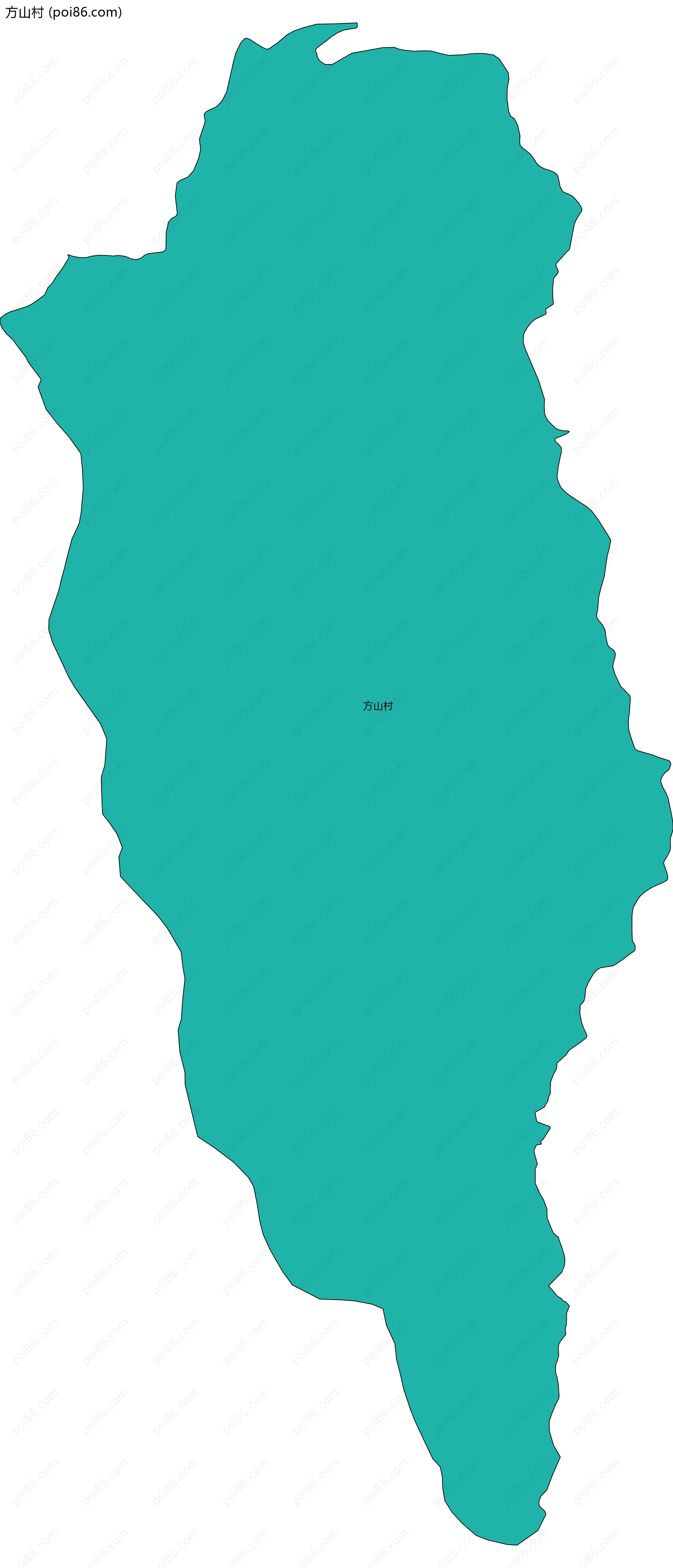 方山村边界地图