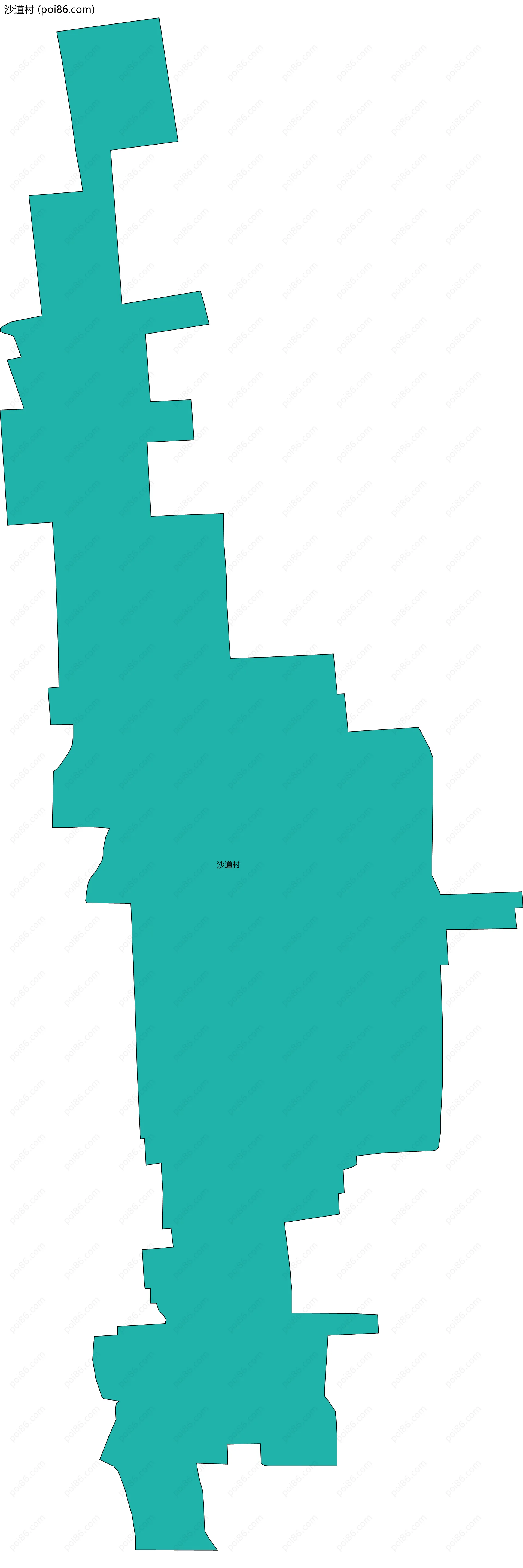 沙道村边界地图