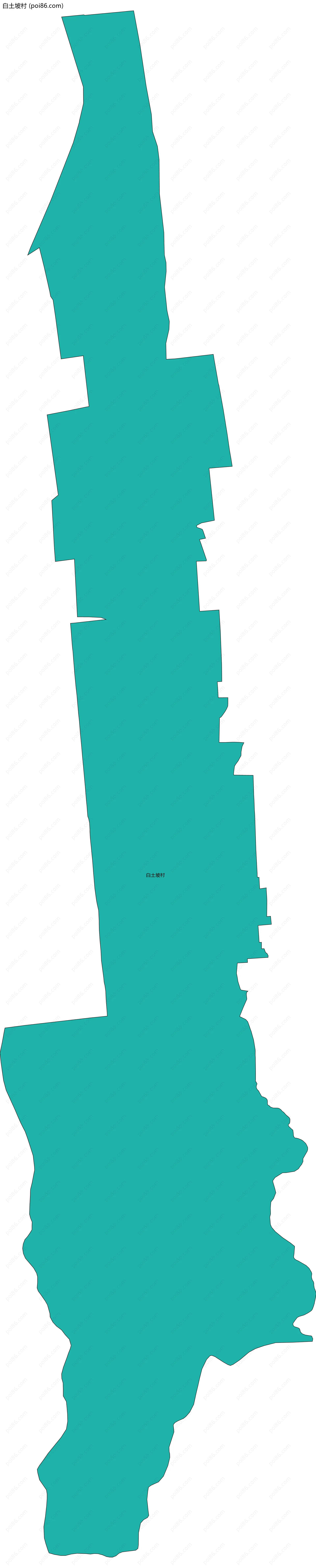 白土坡村边界地图