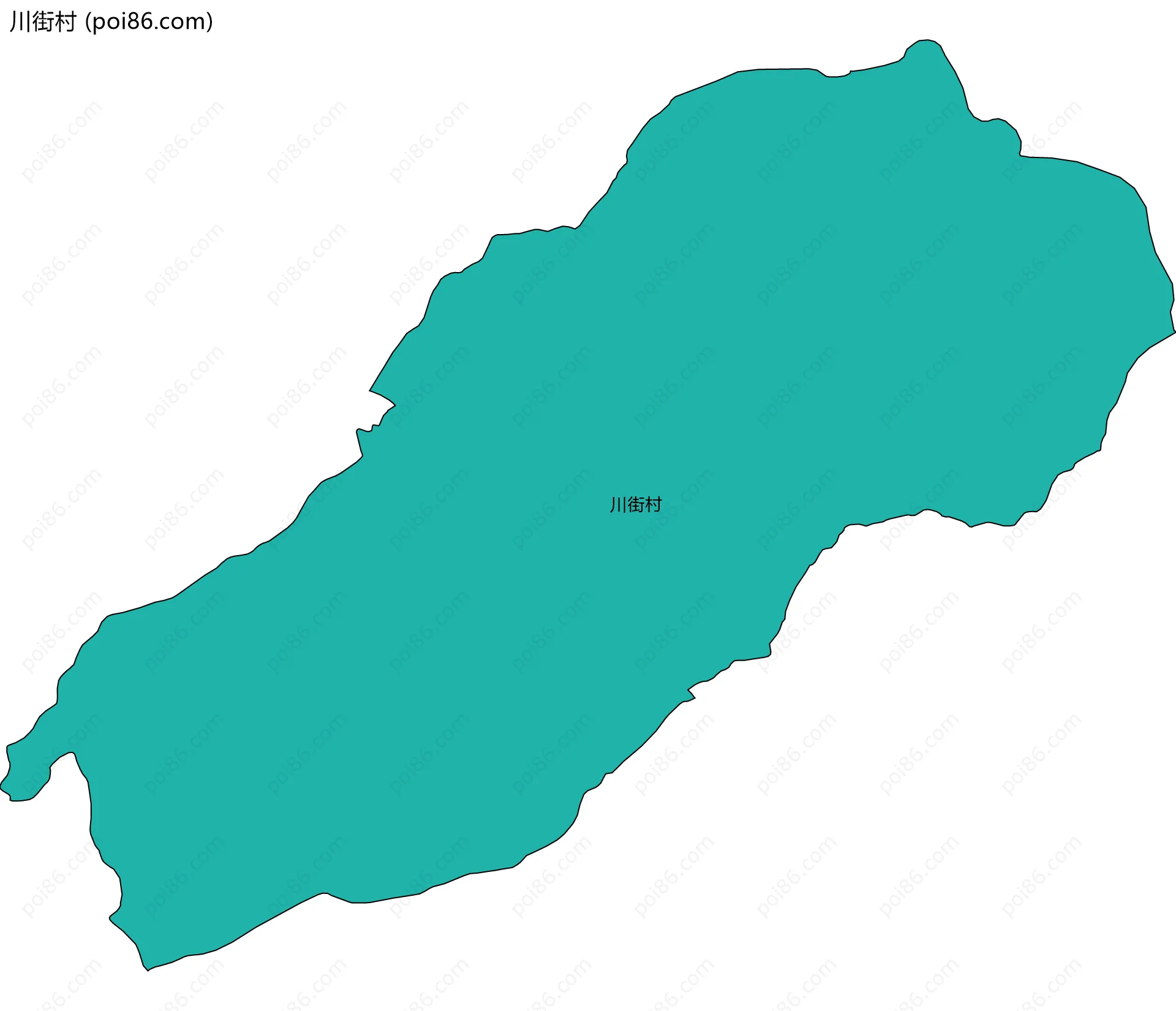 川街村边界地图