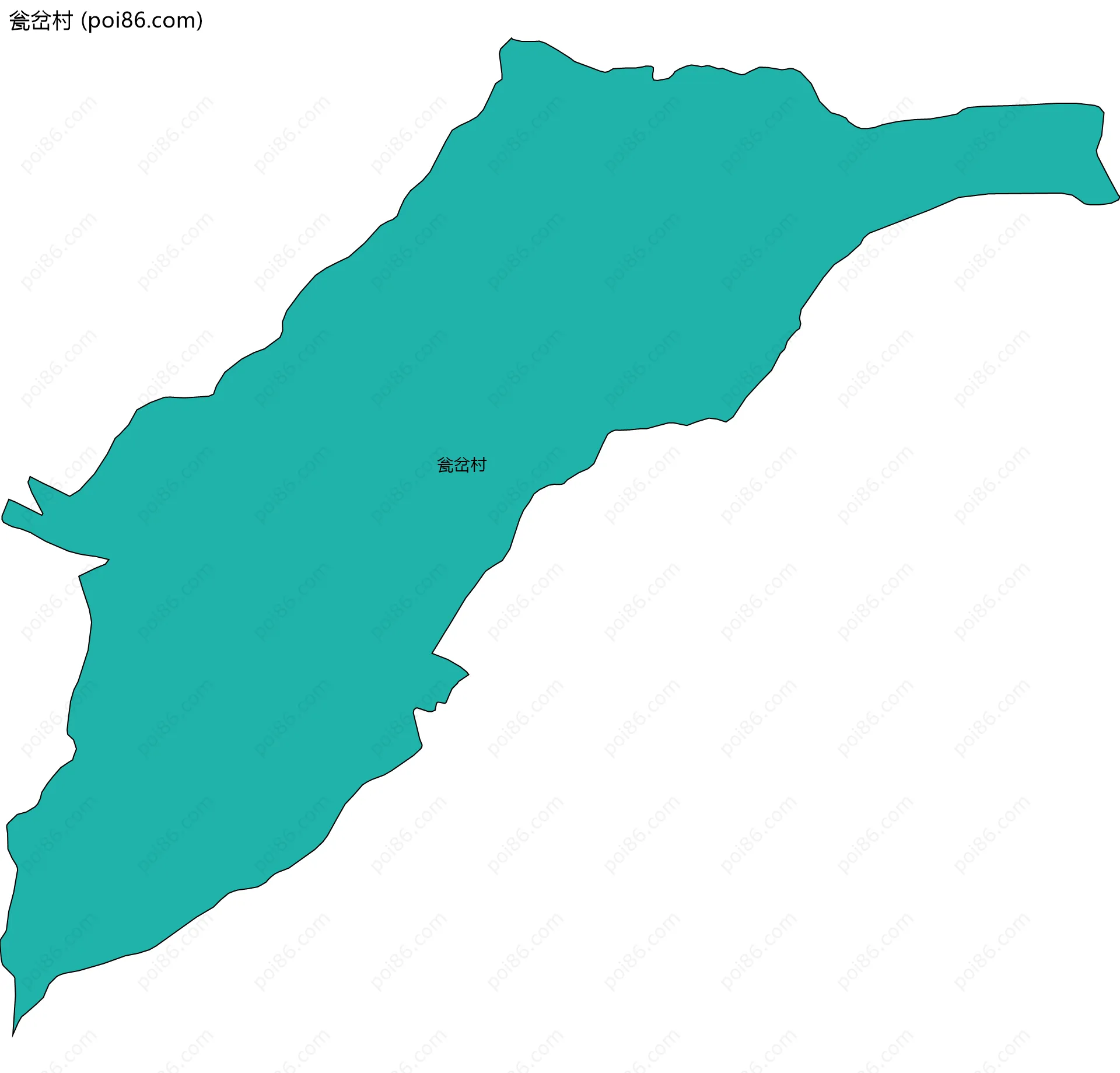 瓮岔村边界地图