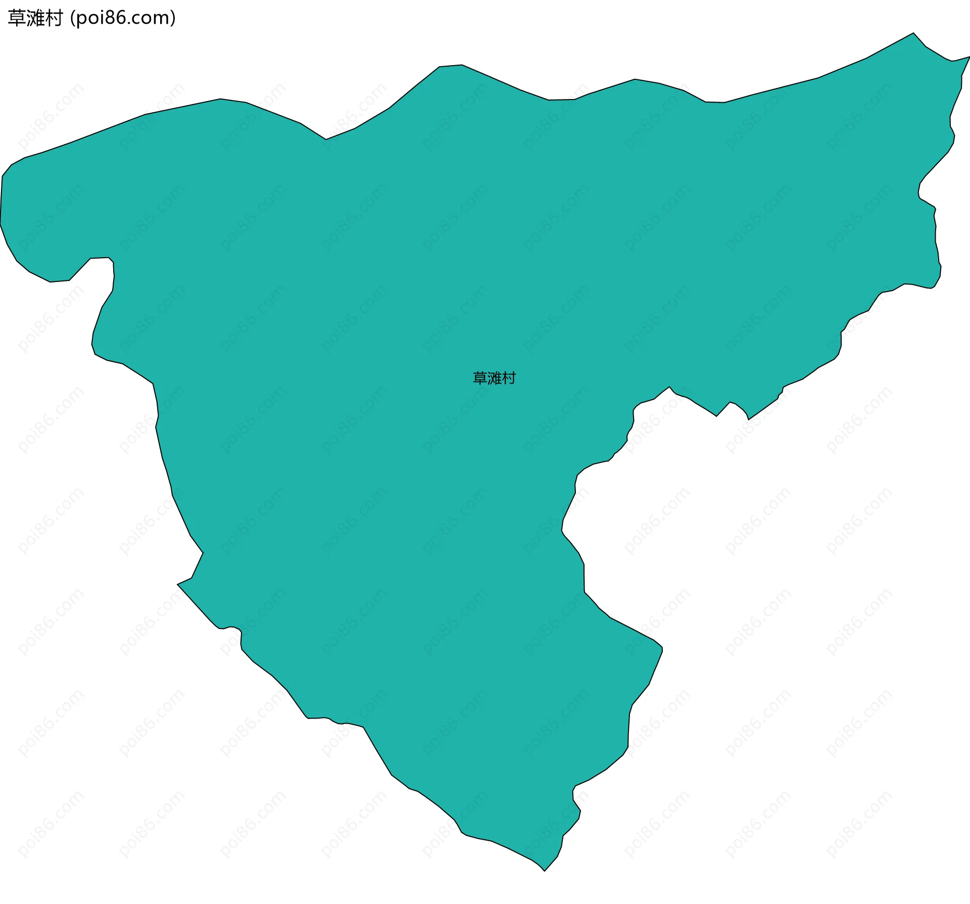 草滩村边界地图