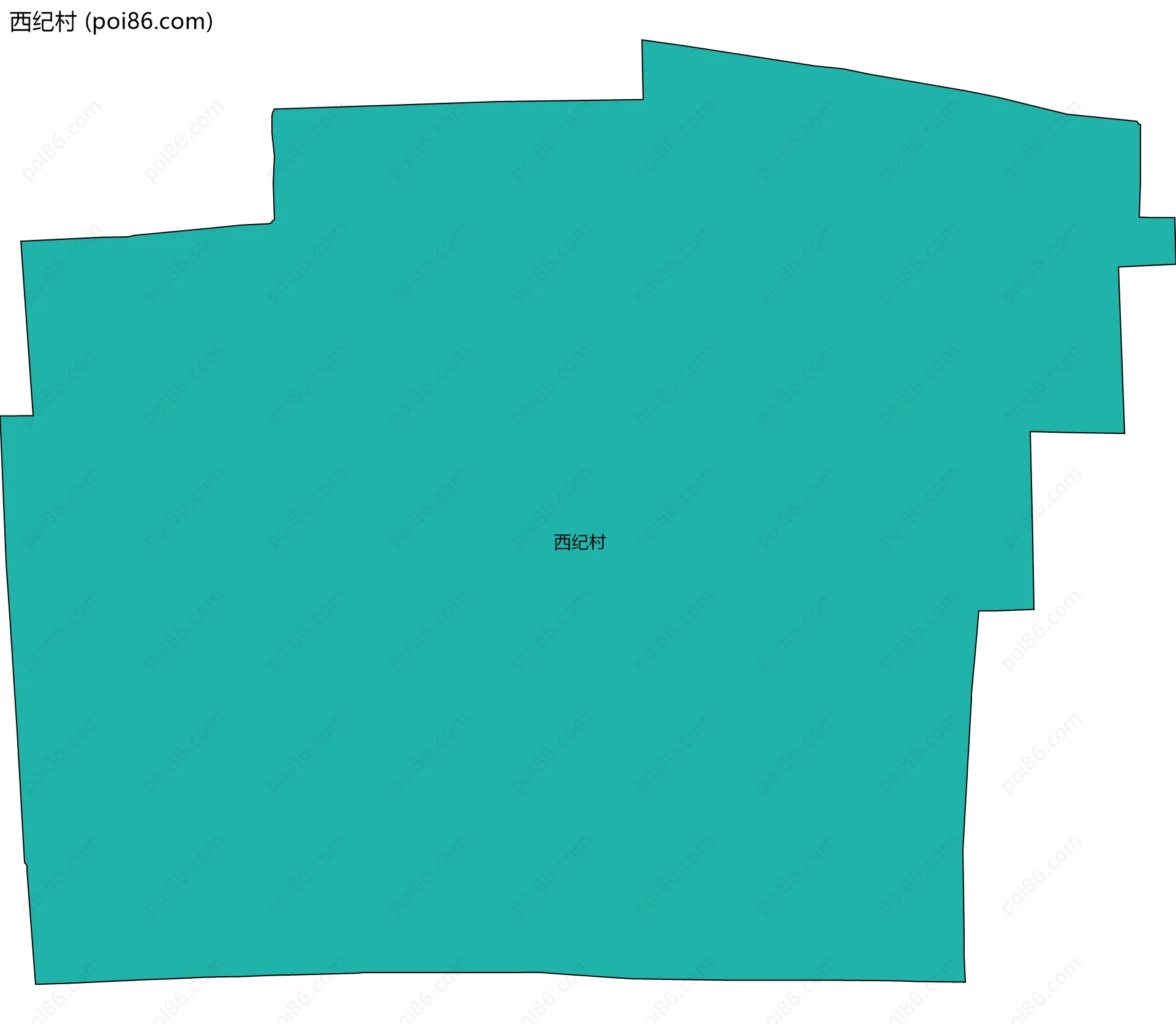 西纪村边界地图