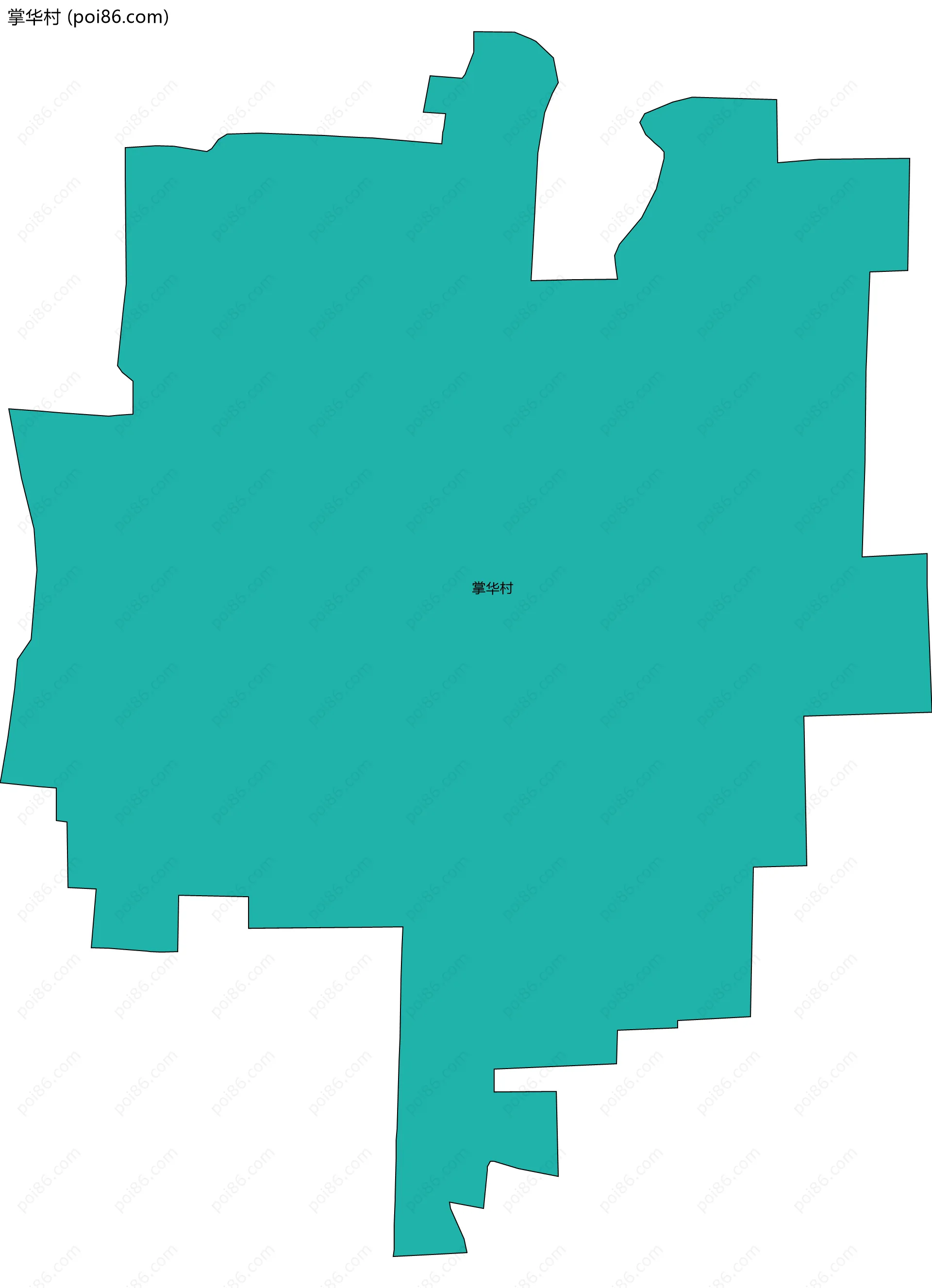 掌华村边界地图