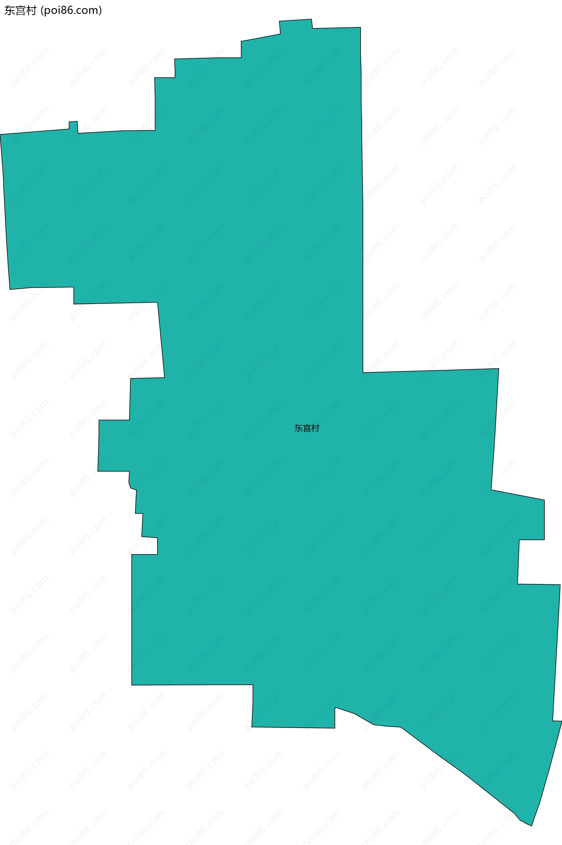 东宫村边界地图