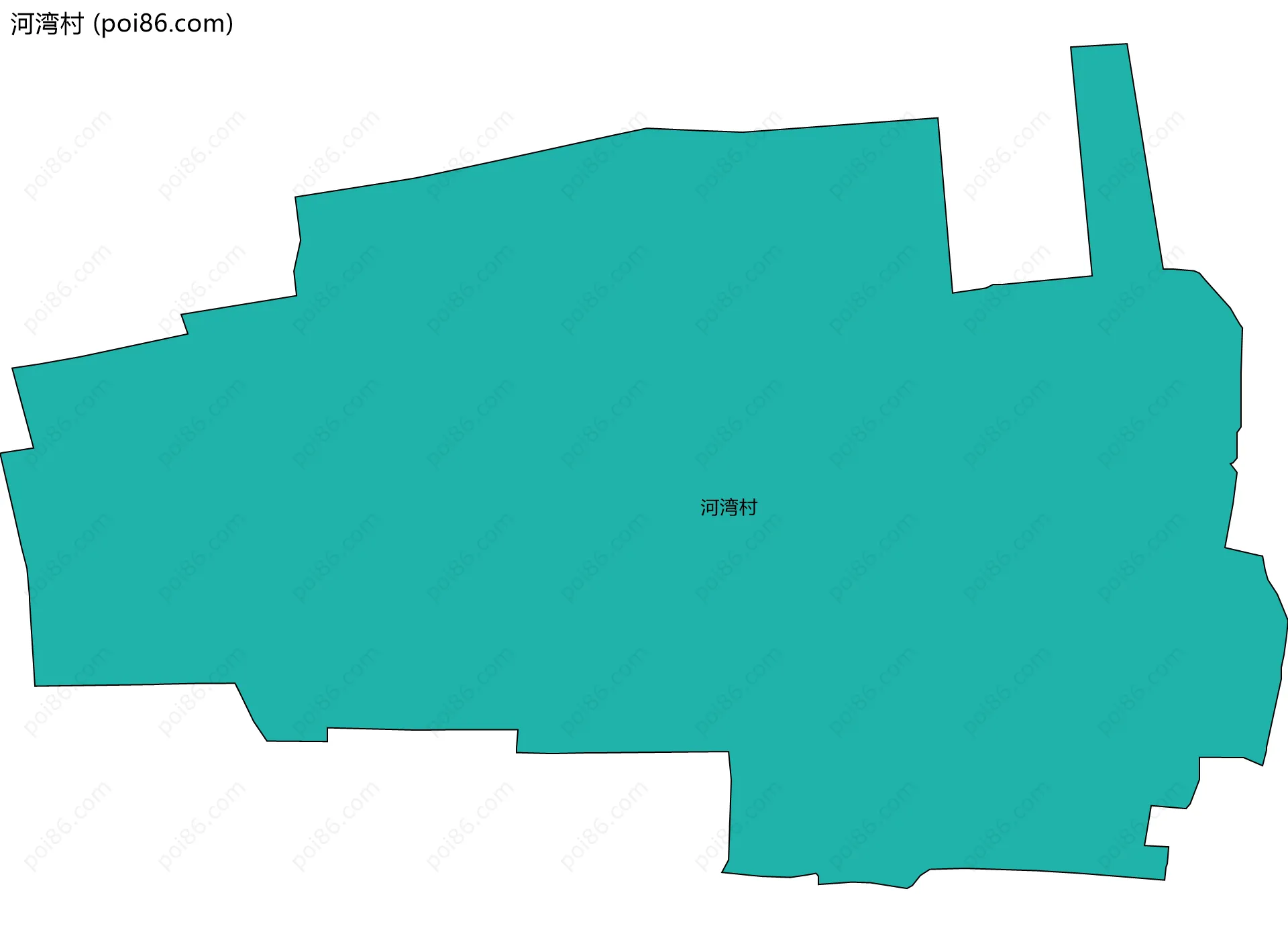 河湾村边界地图