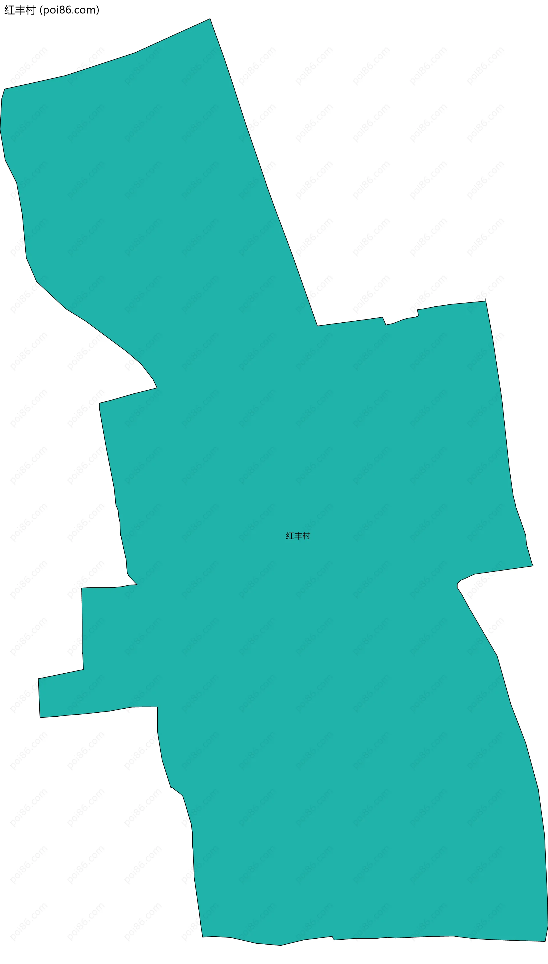 红丰村边界地图