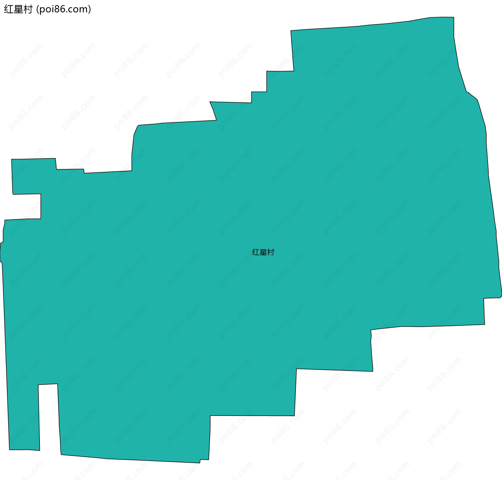 红星村边界地图