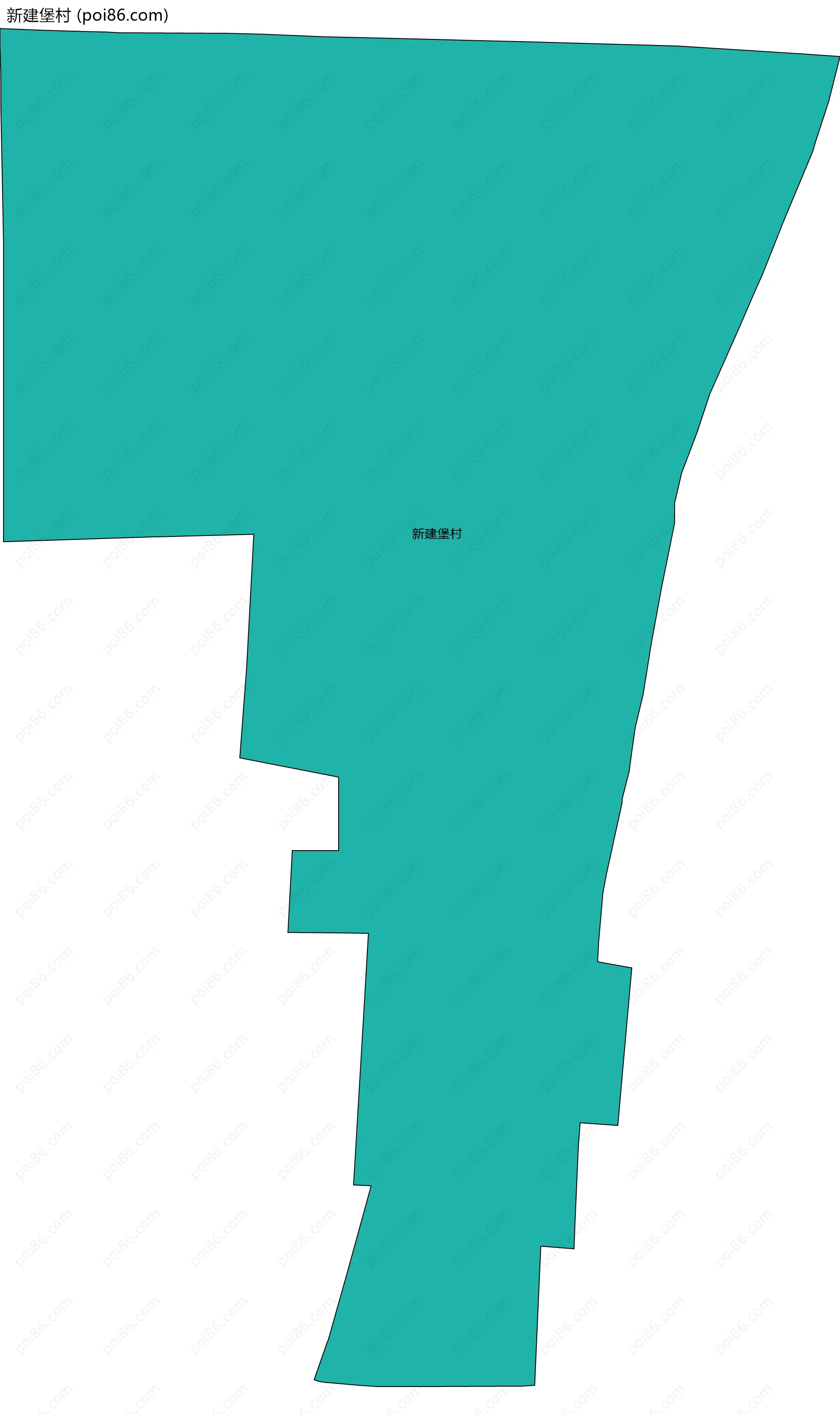 新建堡村边界地图