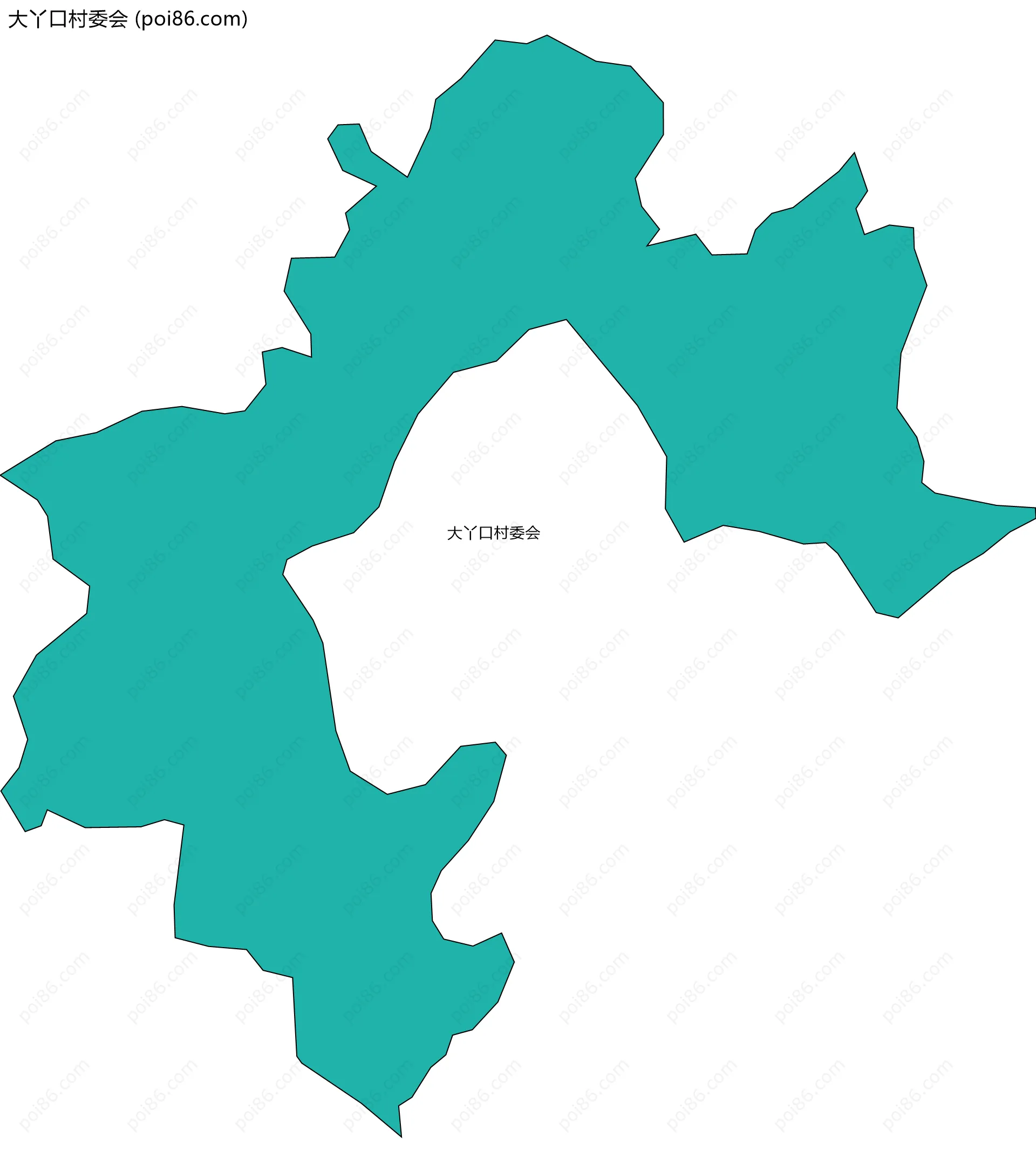 大丫口村委会边界地图
