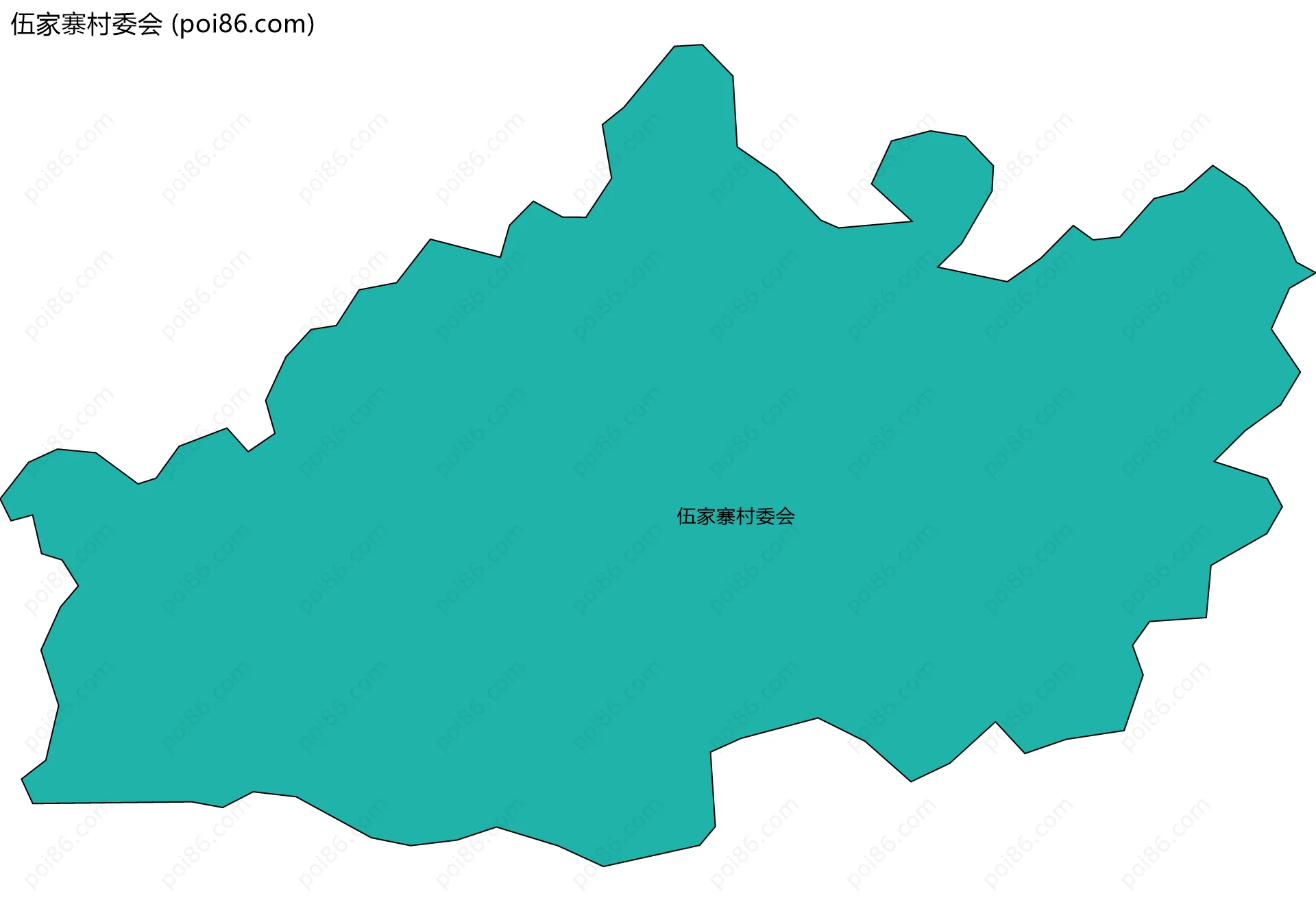 伍家寨村委会边界地图