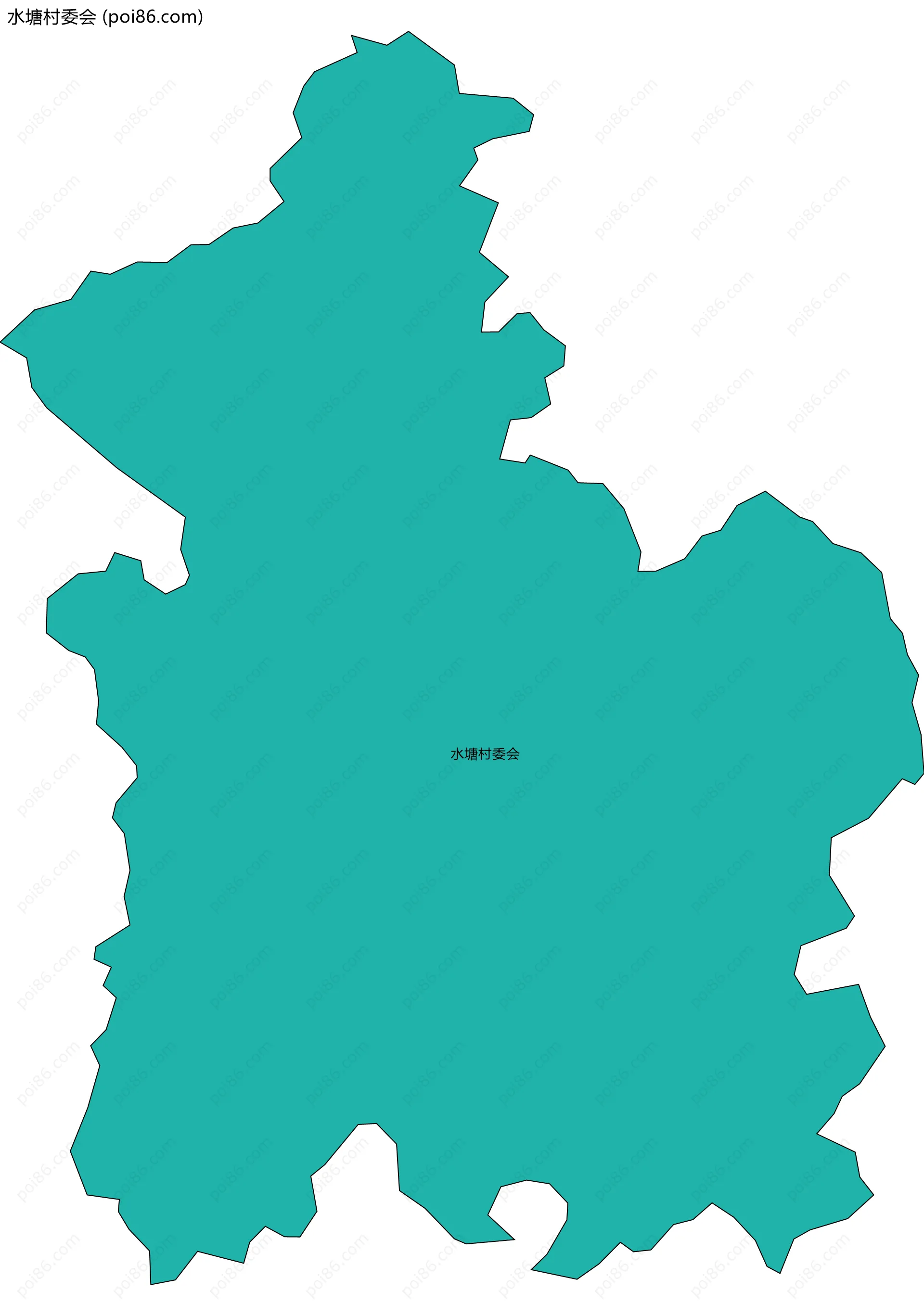 水塘村委会边界地图