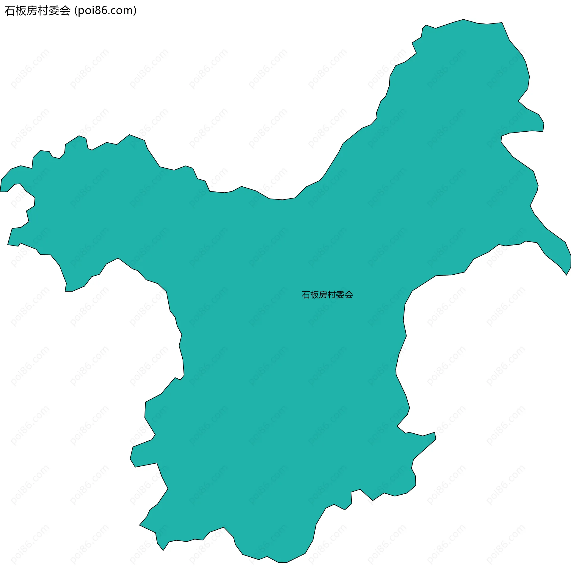 石板房村委会边界地图