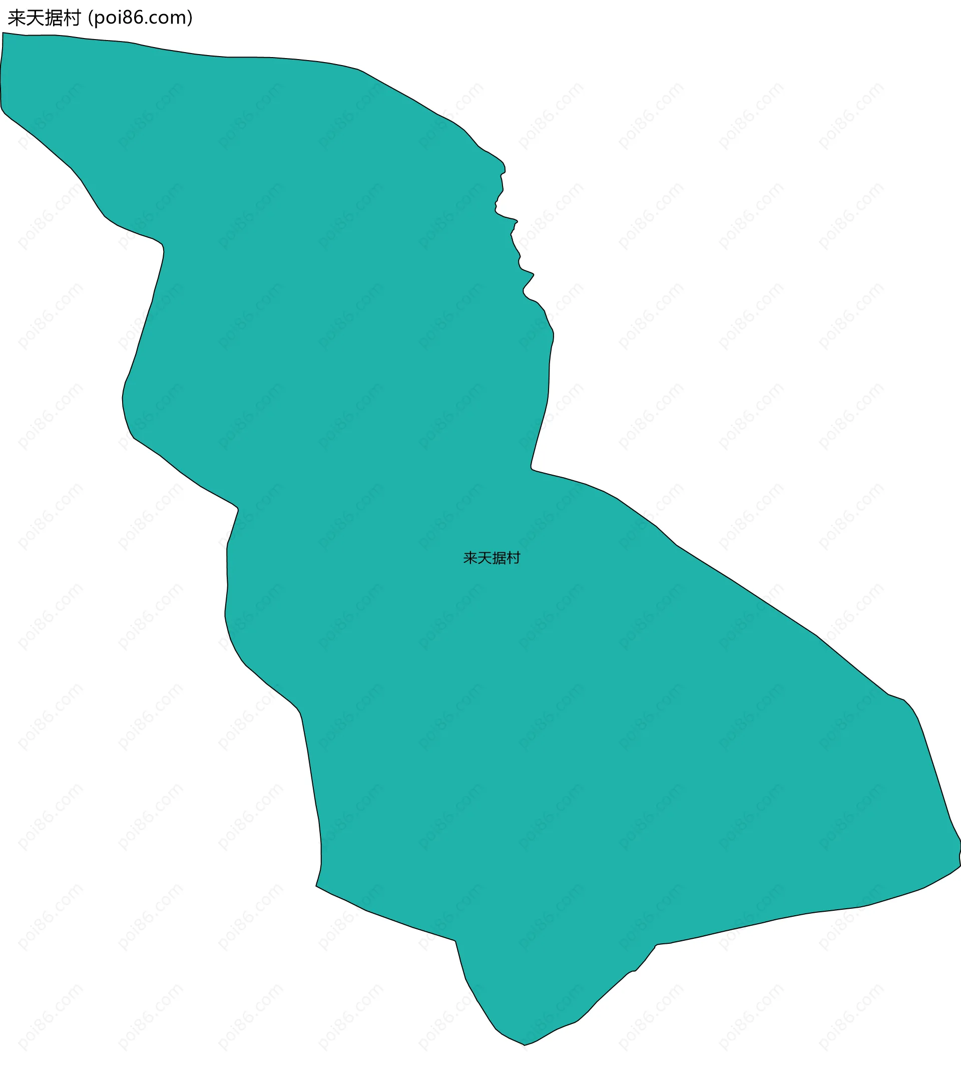 来天据村边界地图