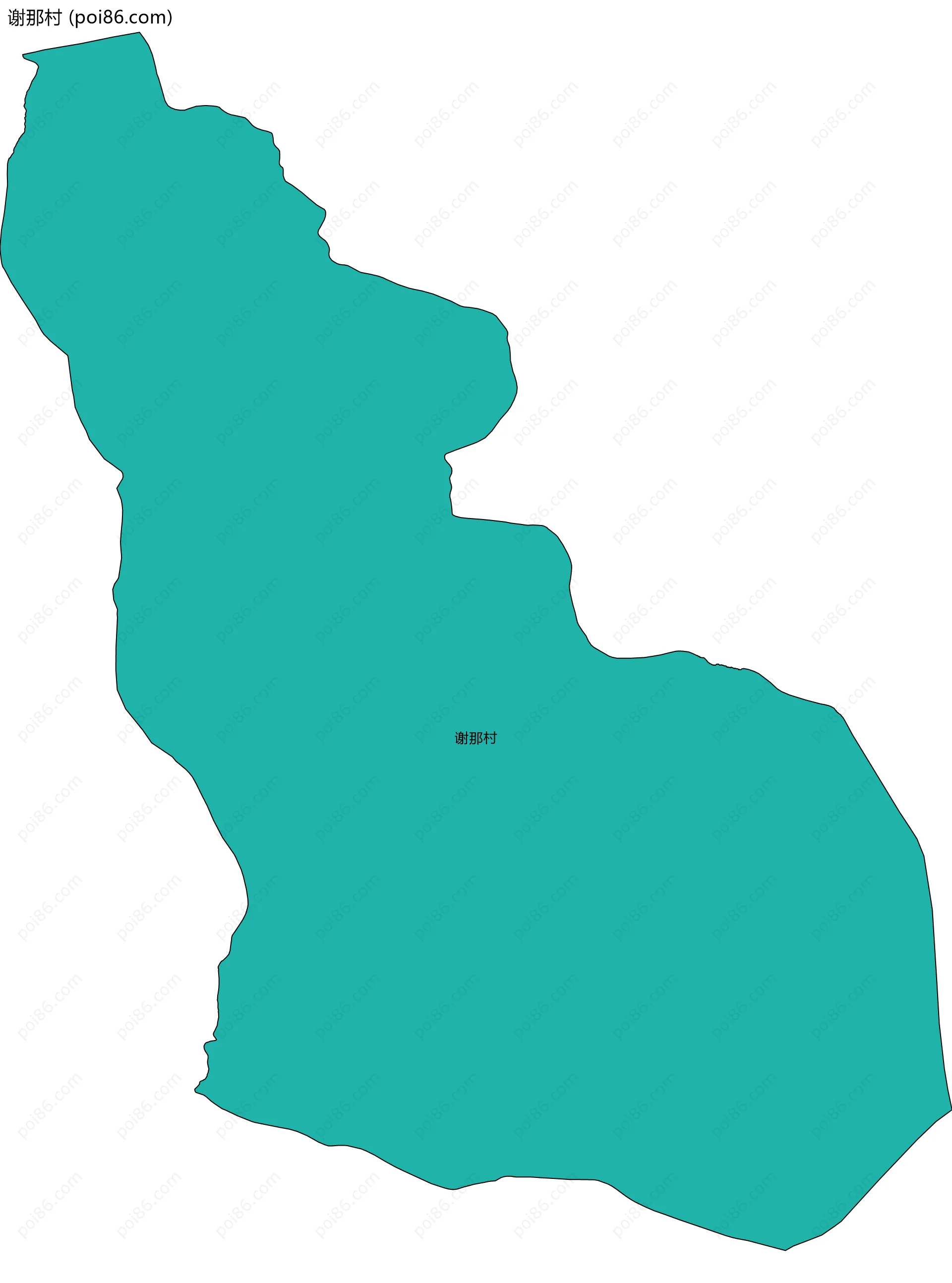 谢那村边界地图