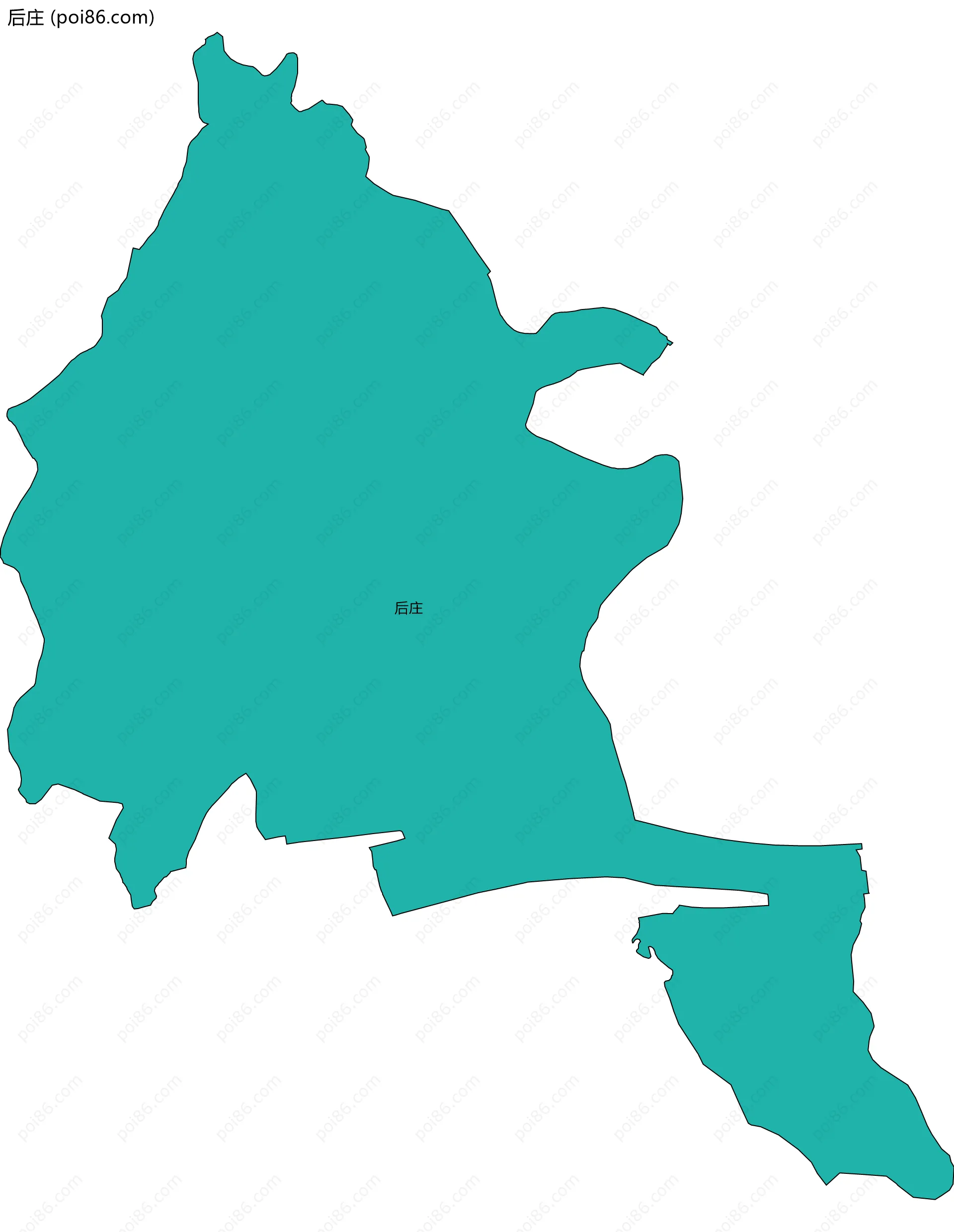 后庄边界地图