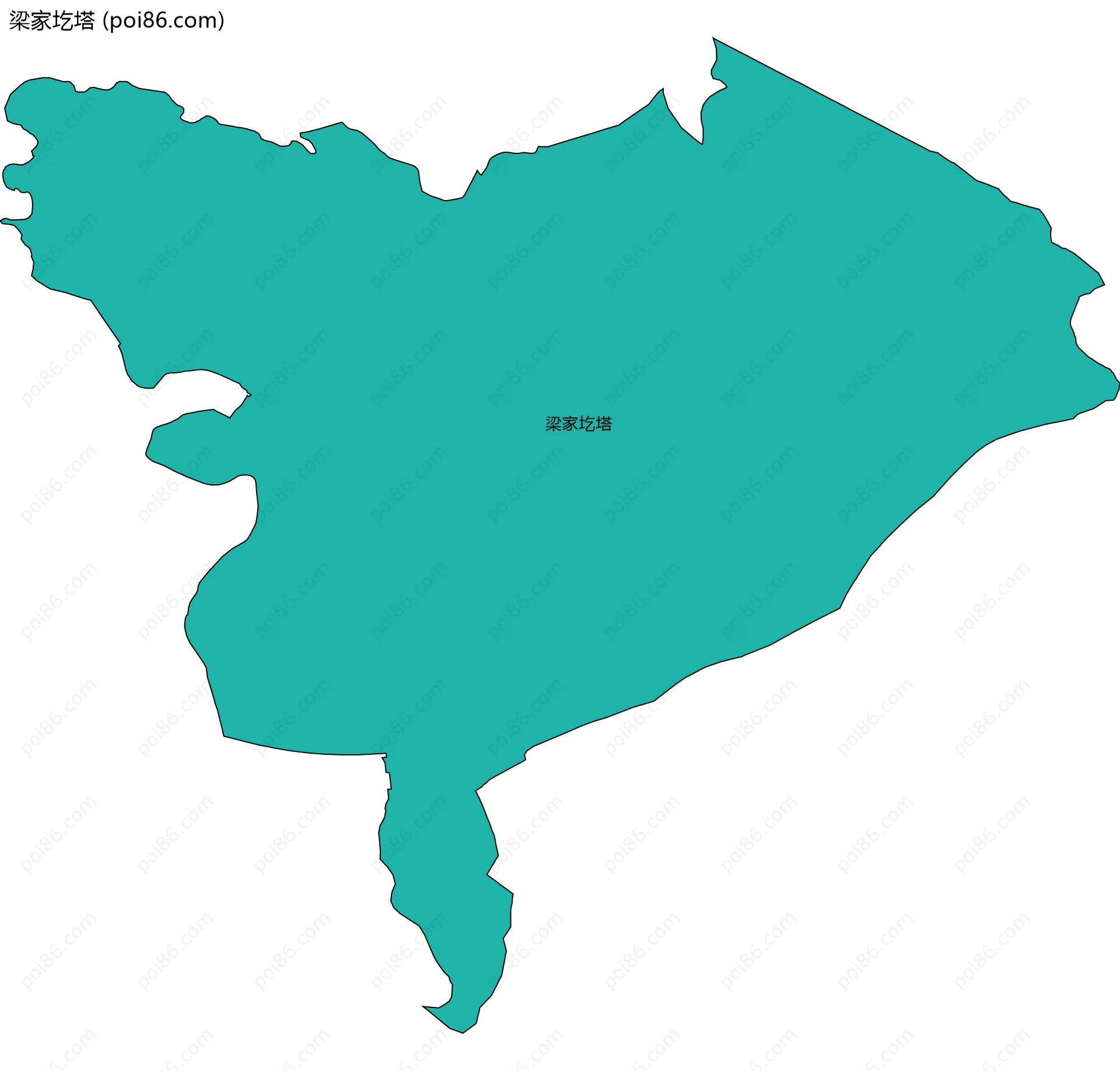 梁家圪塔边界地图