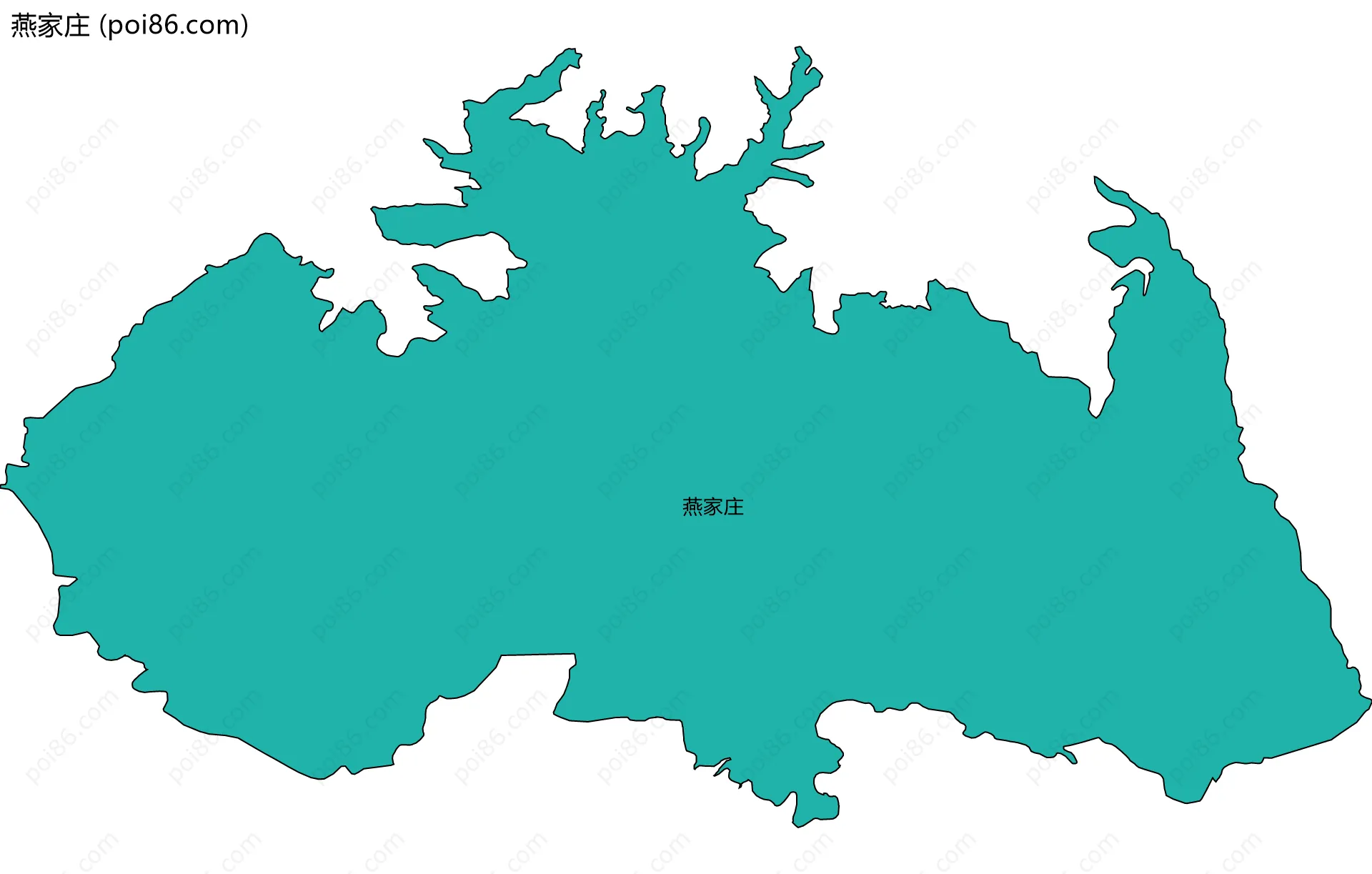 燕家庄边界地图