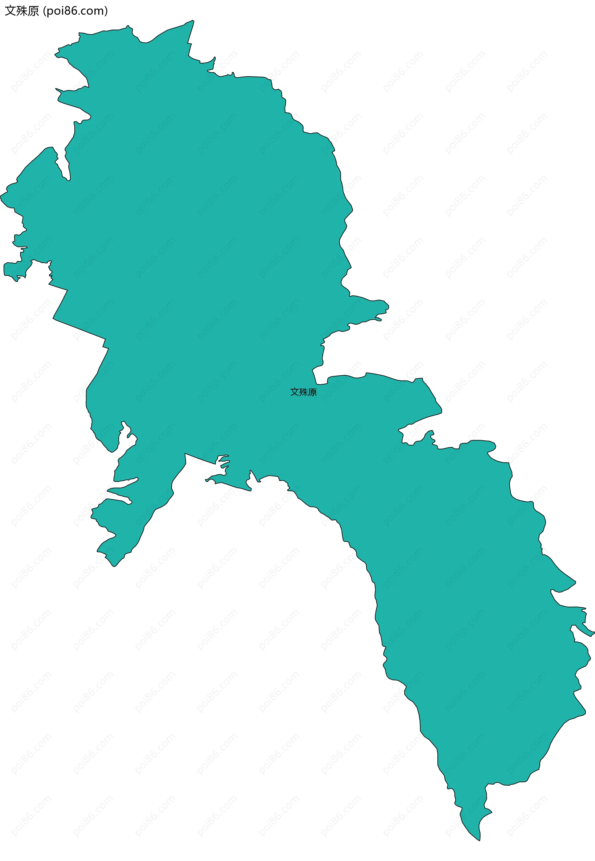 文殊原边界地图