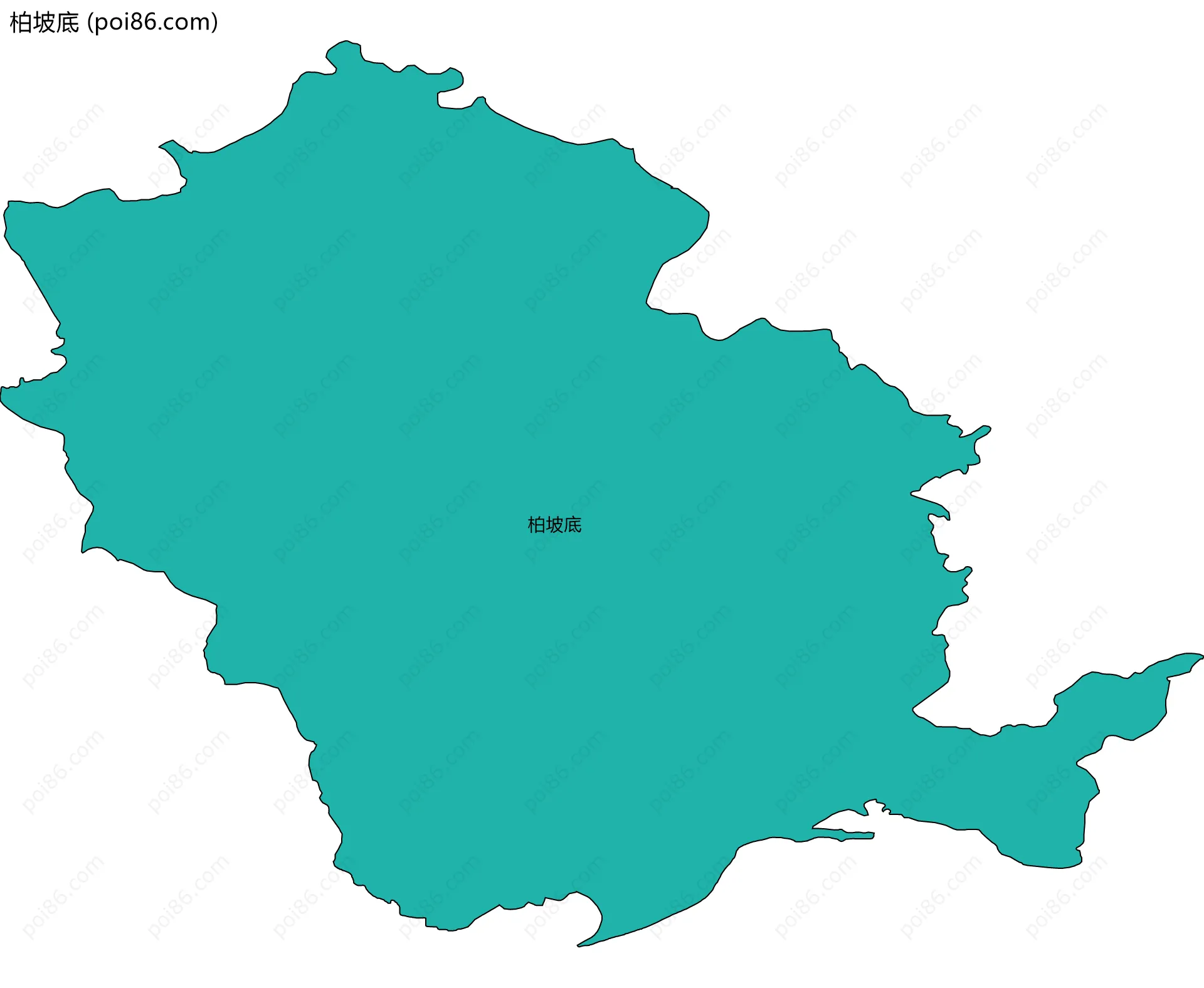 柏坡底边界地图
