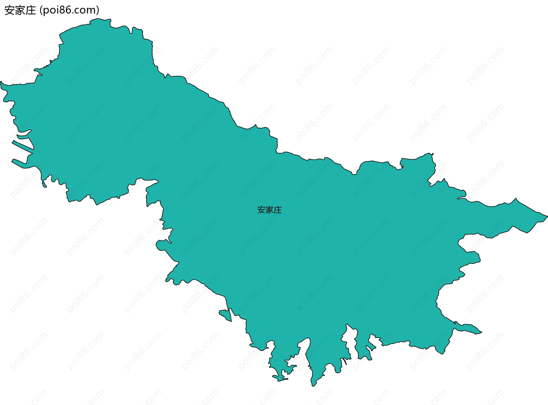 安家庄边界地图