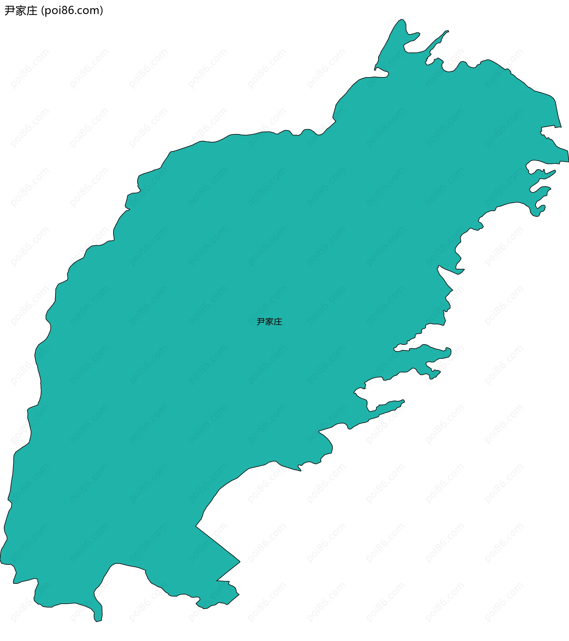 尹家庄边界地图