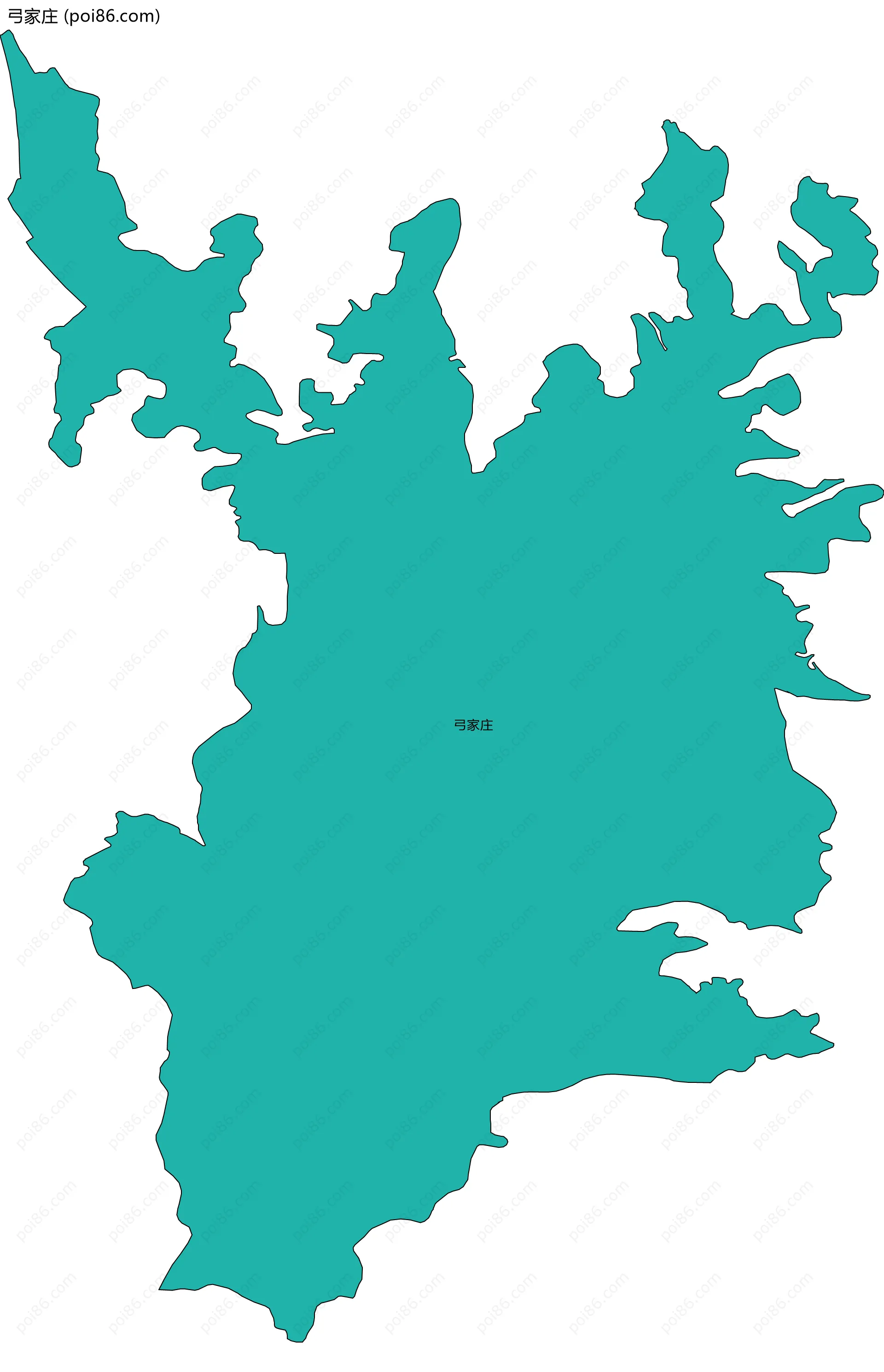 弓家庄边界地图